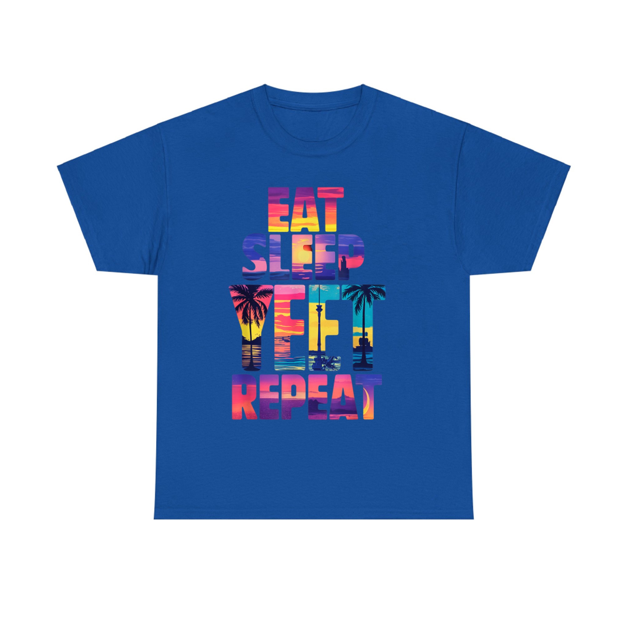 Funny Eat Sleep Yeet Repeat Vintage Summer Vibe T-Shirt