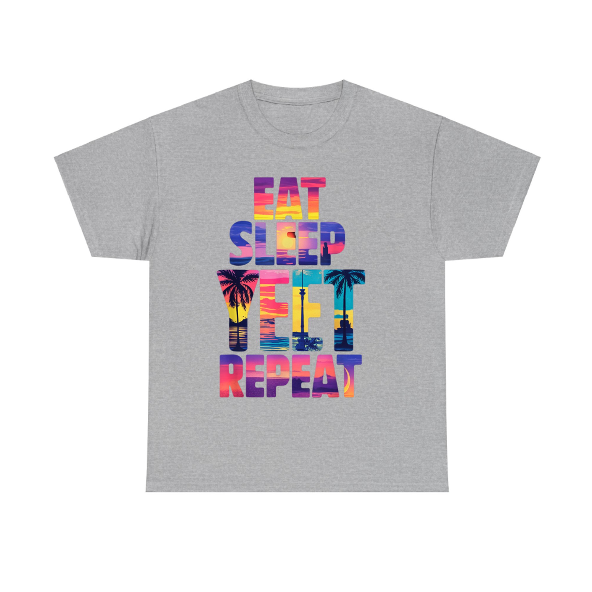 Funny Eat Sleep Yeet Repeat Vintage Summer Vibe T-Shirt
