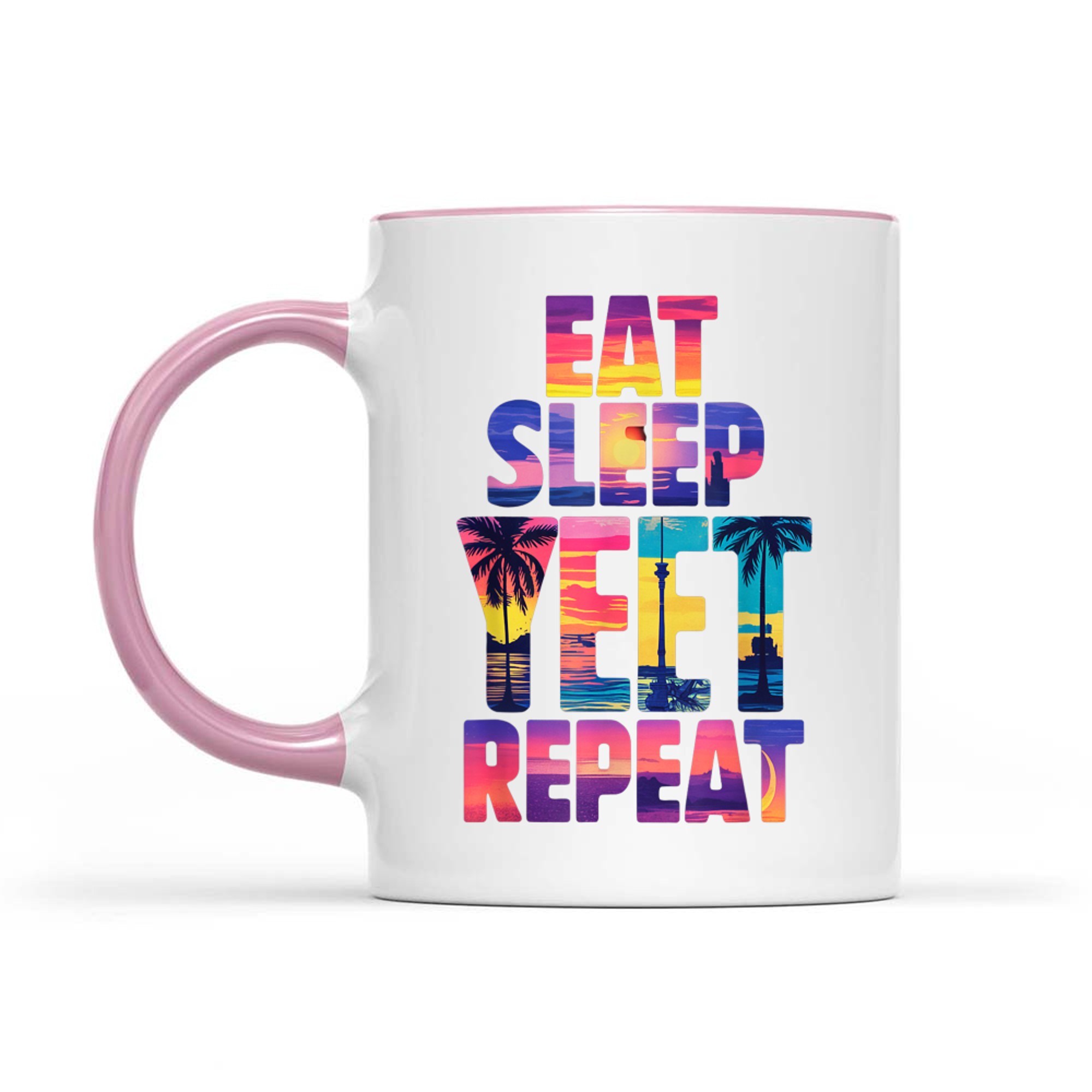 Funny Eat Sleep Yeet Repeat Vintage Yeet Summer Vibe Apparel Mug