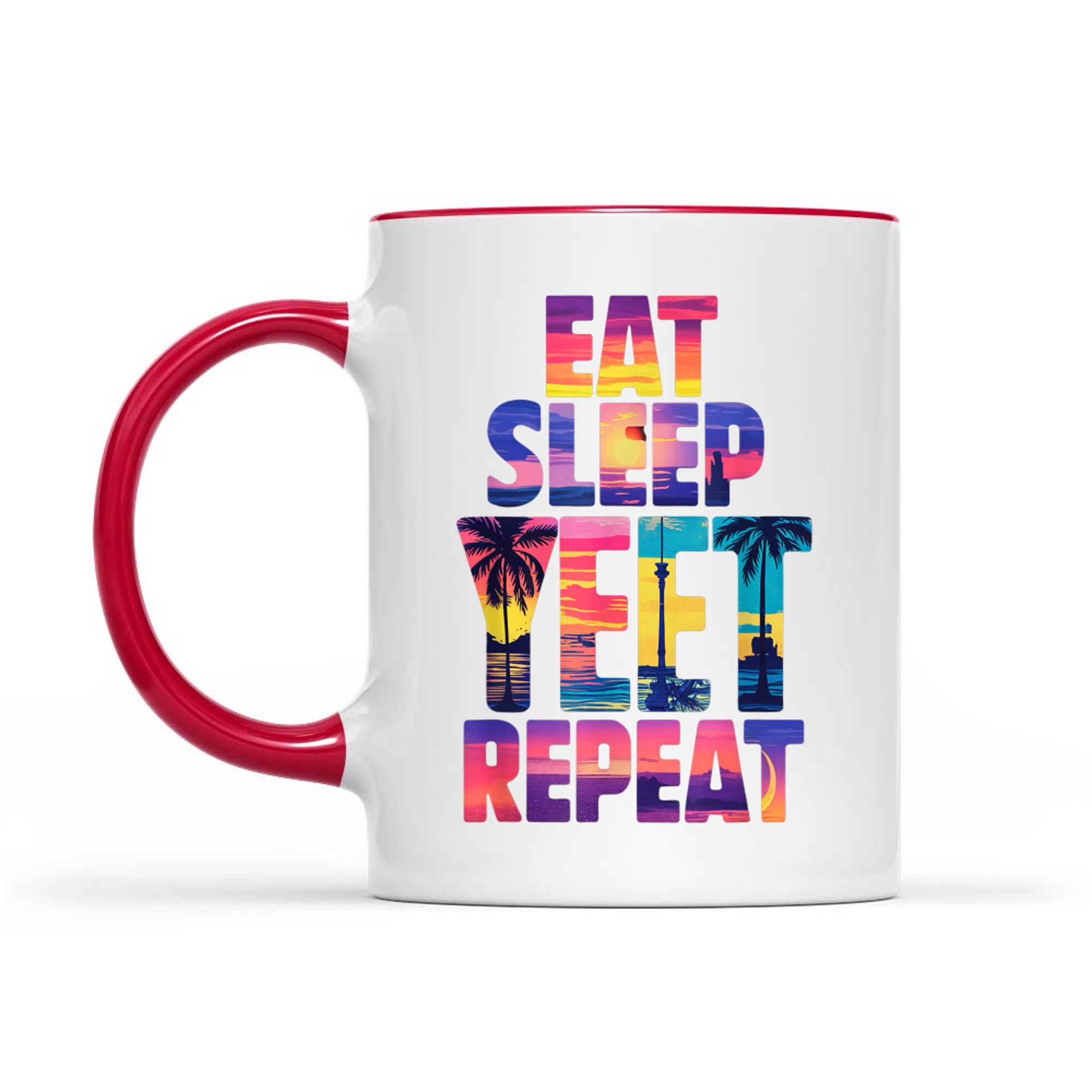 Funny Eat Sleep Yeet Repeat Vintage Yeet Summer Vibe Apparel Mug