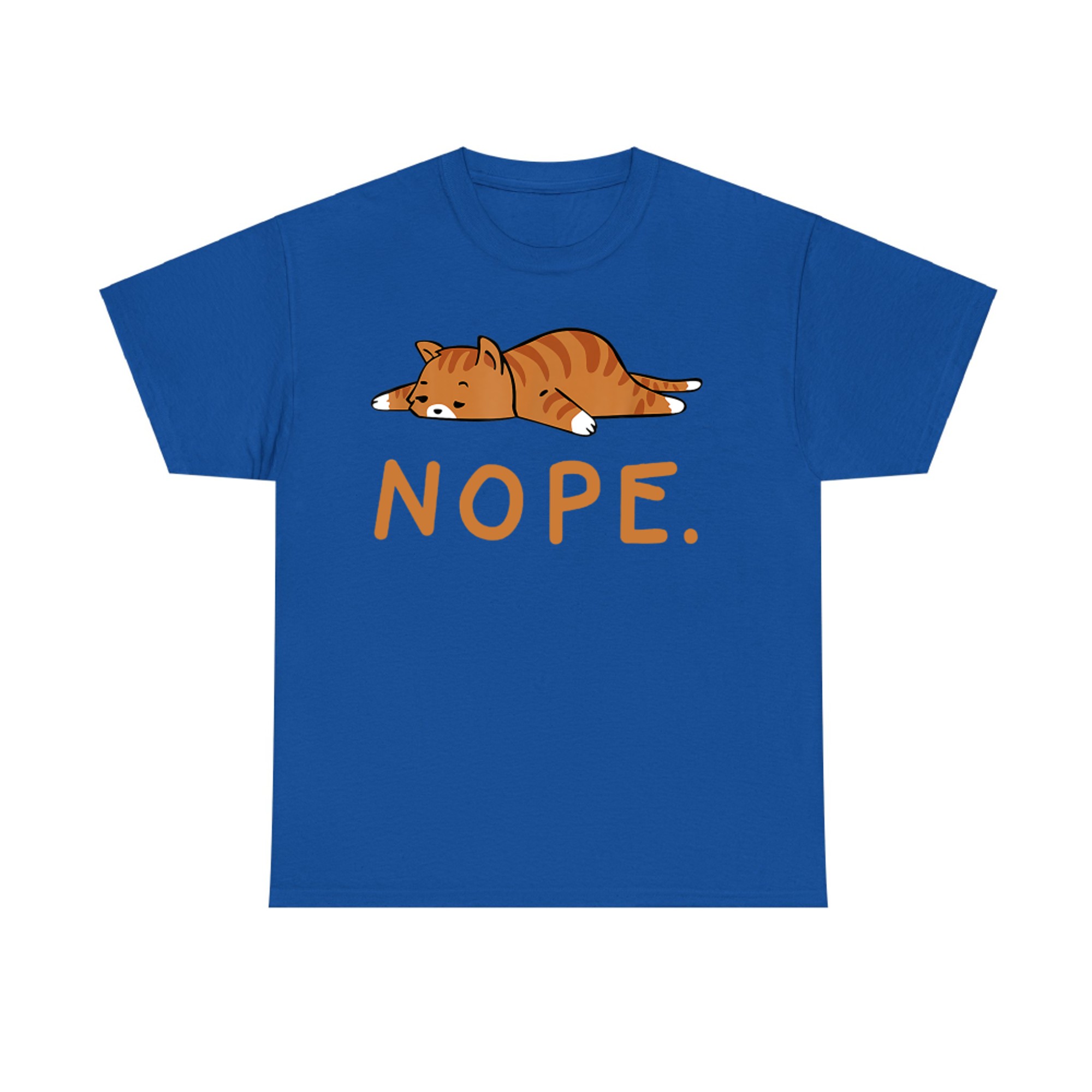 Funny Lazy Cat Design Sleeping  Cute Introvert Mood T-Shirt