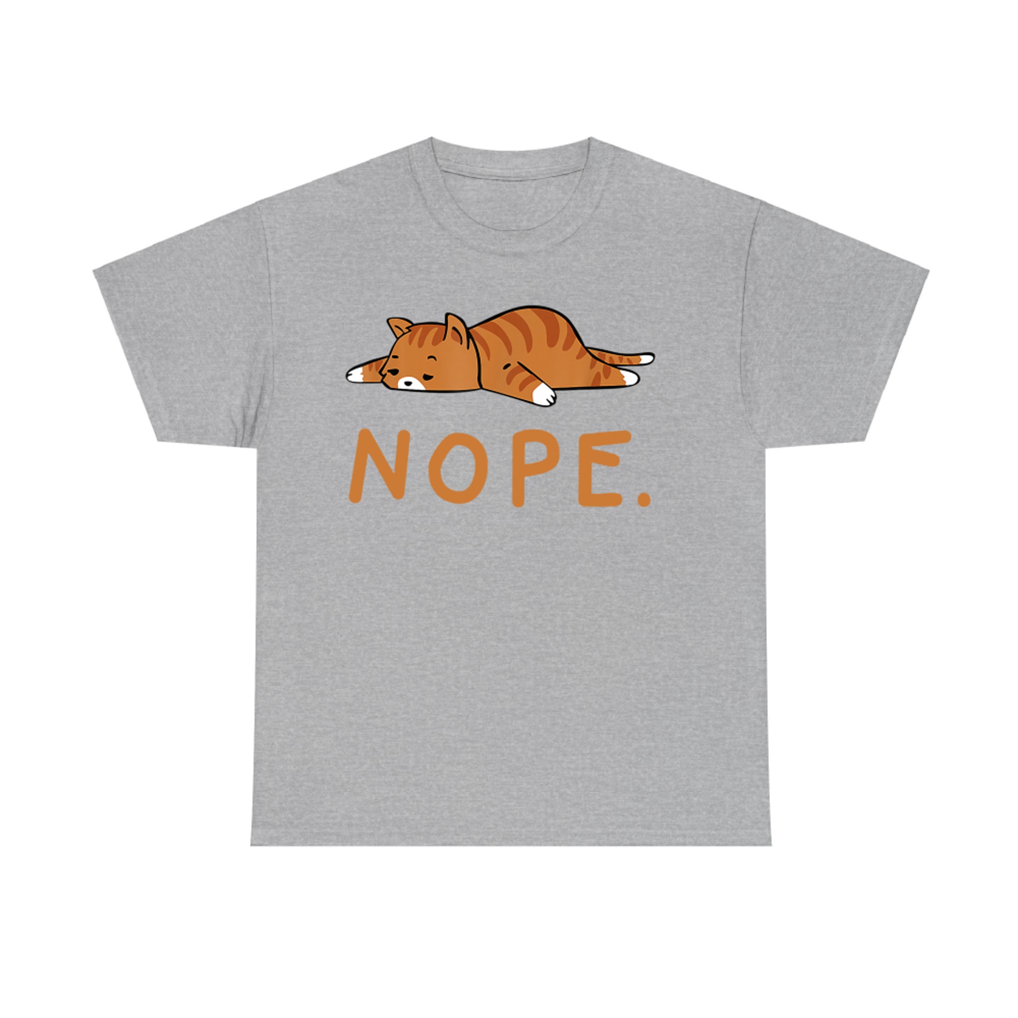 Funny Lazy Cat Design Sleeping  Cute Introvert Mood T-Shirt