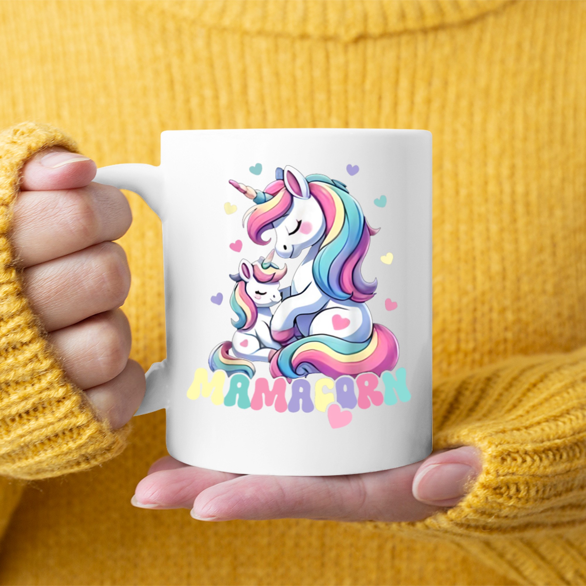 Funny Mamacorn Costume Mothers Day Unicorn Mug