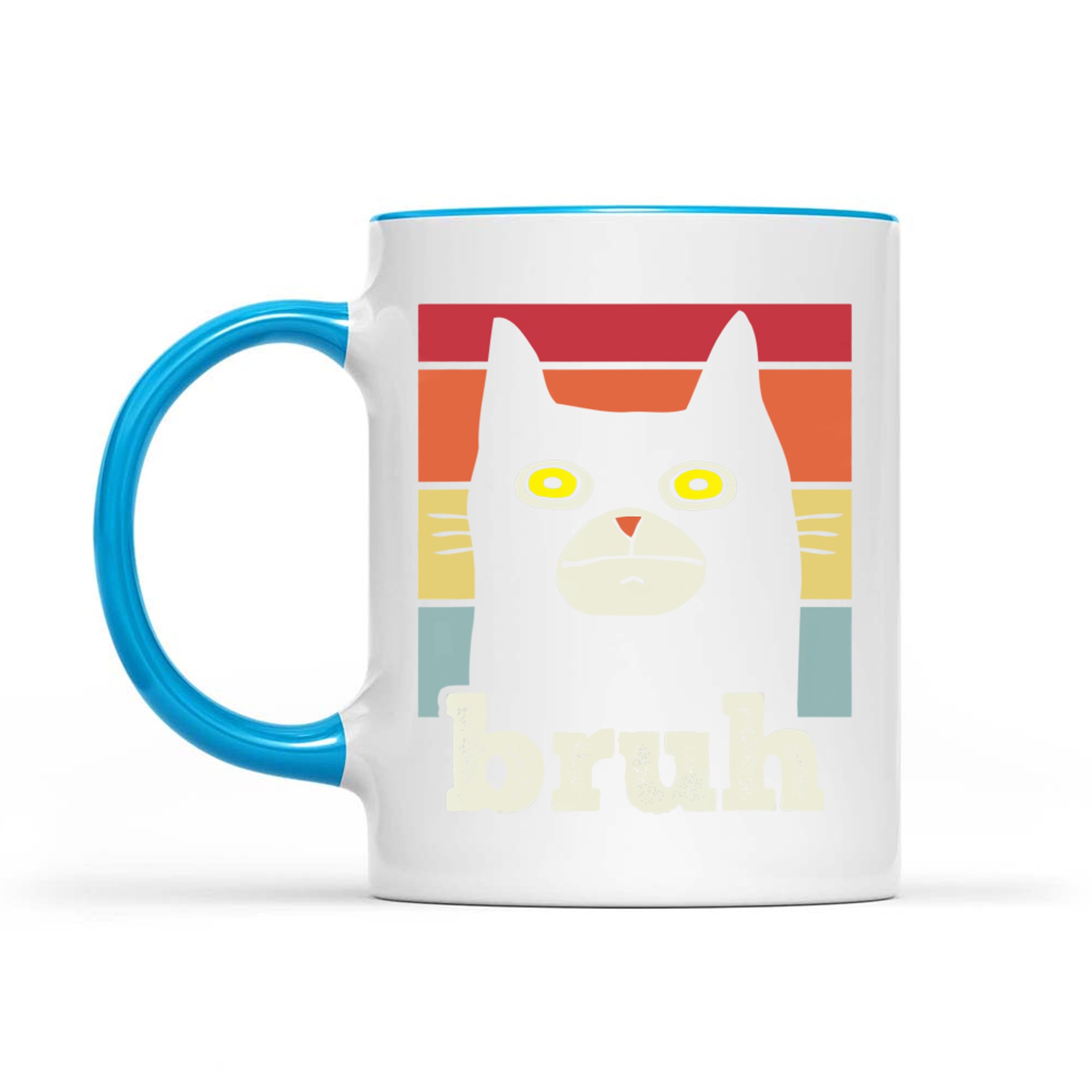 Funny Meme Saying Bruh With Cat Greetings Mug