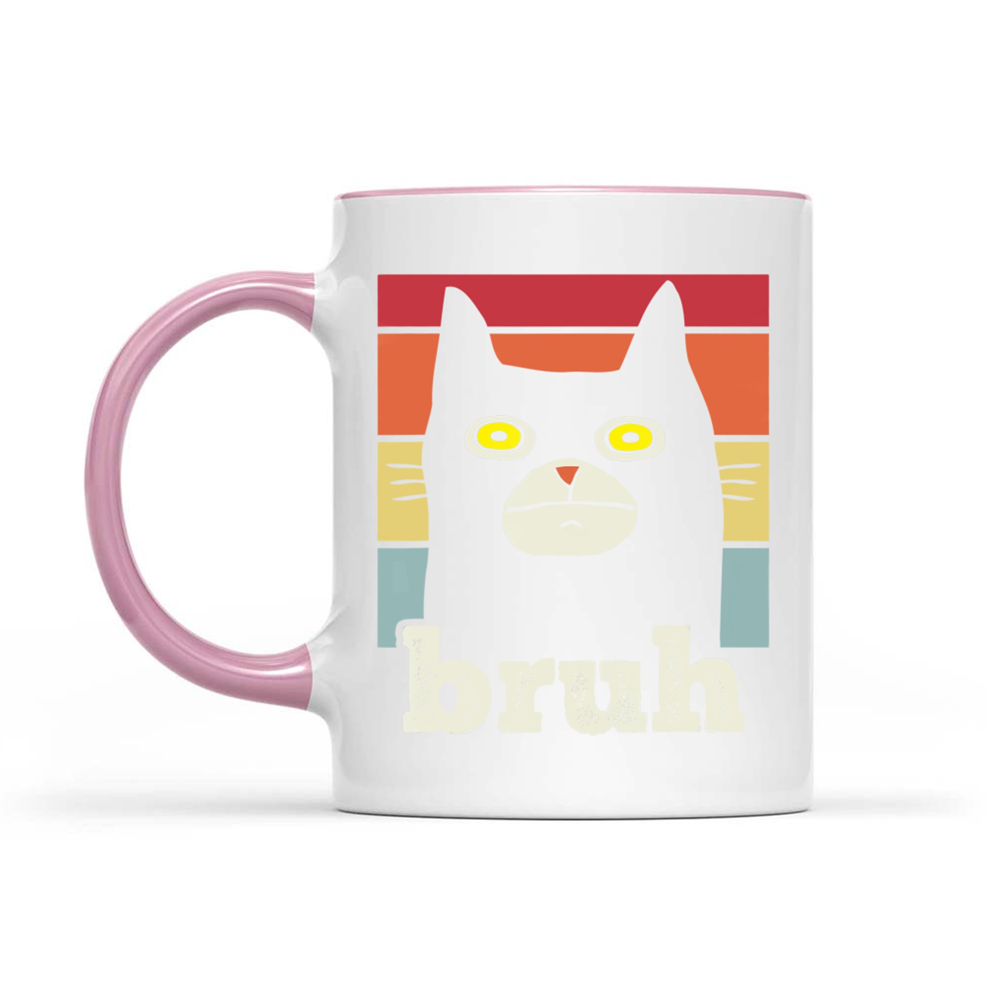 Funny Meme Saying Bruh With Cat Greetings Mug