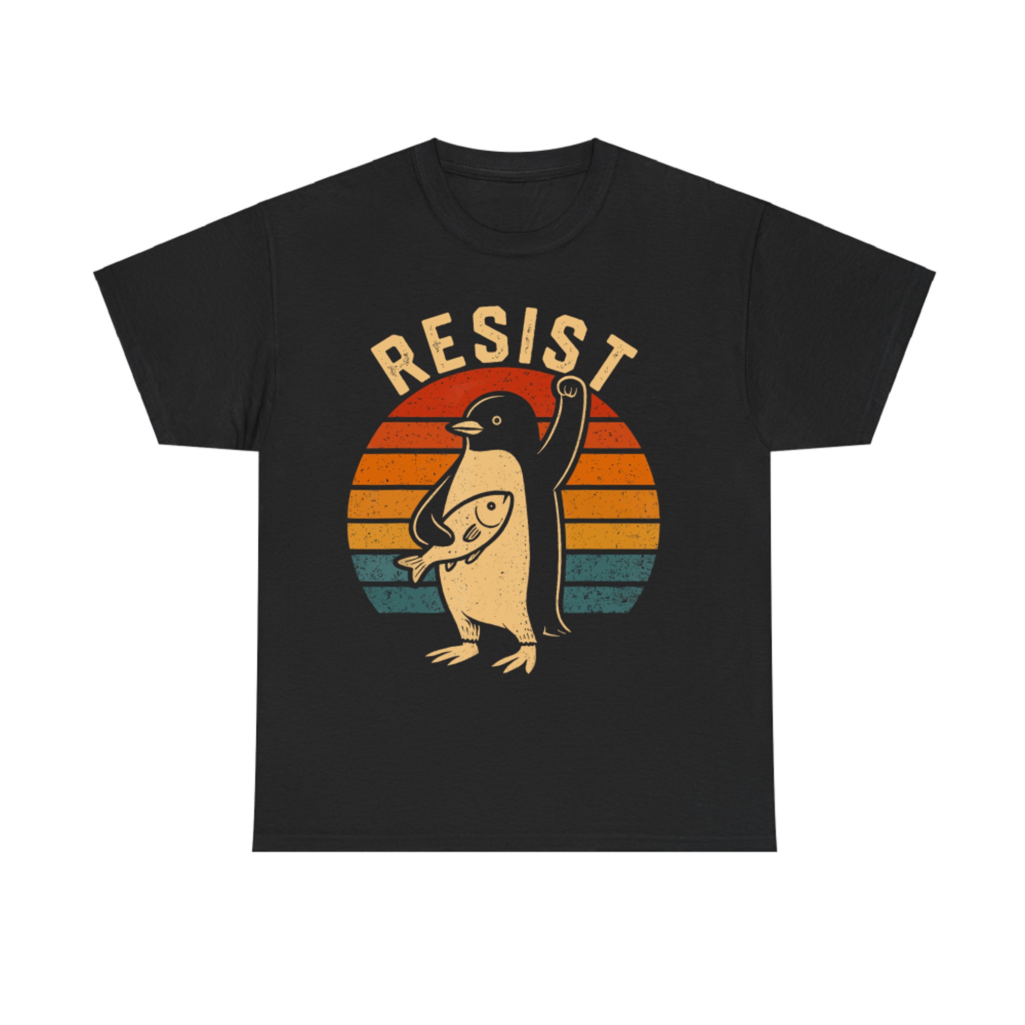 Funny Penguin Resist Penguins Protest Against Tariffs T-Shirt