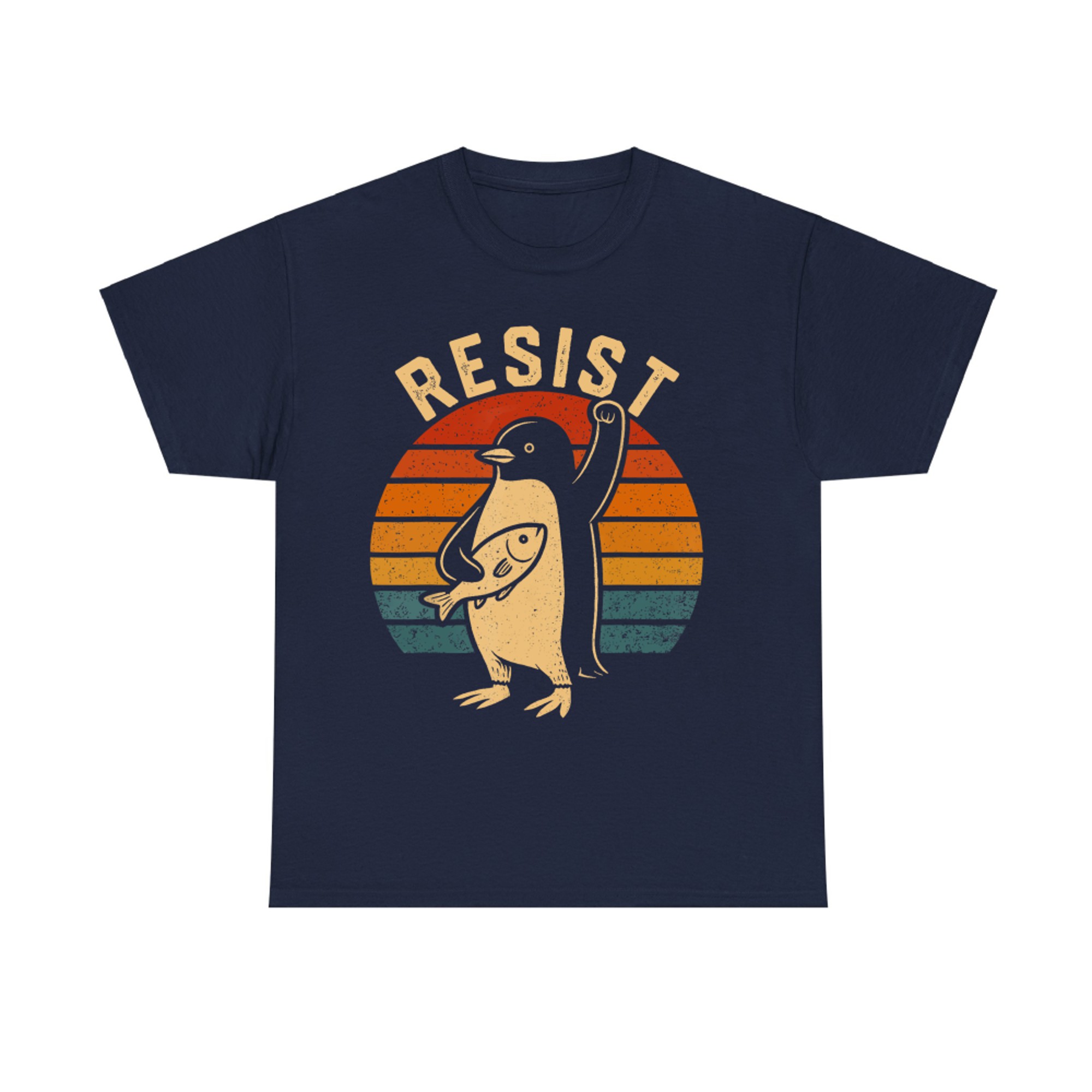 Funny Penguin Resist Penguins Protest Against Tariffs T-Shirt