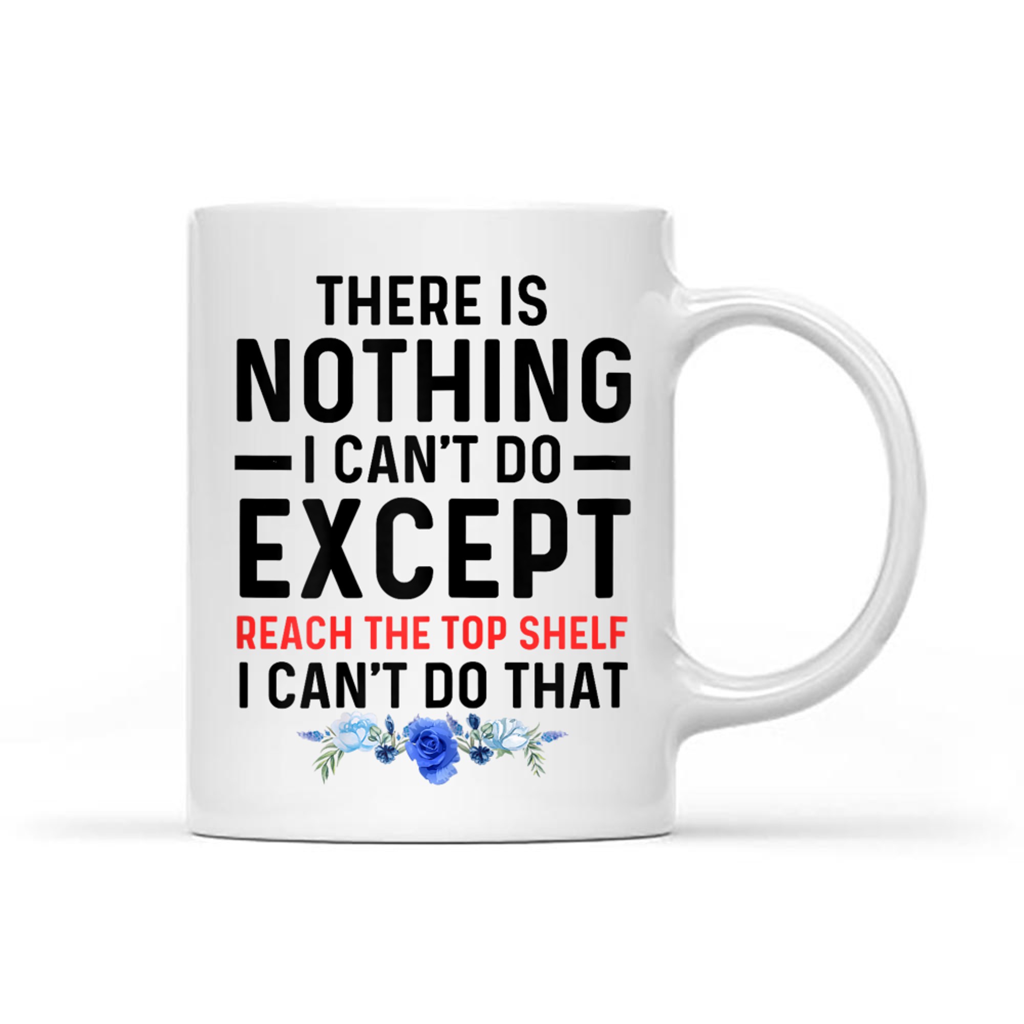 Funny There Is Nothing I Can't Do Except Reach The Top Shelf Mug