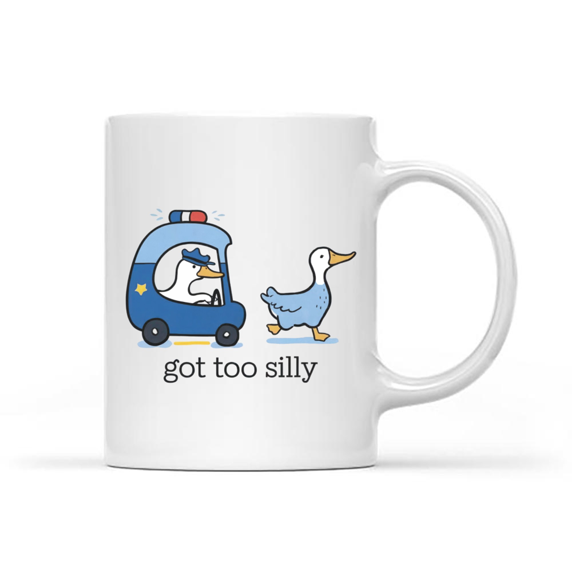 Goose Got Too Silly Police Joke Goose Funny Saying Pun Humor Mug