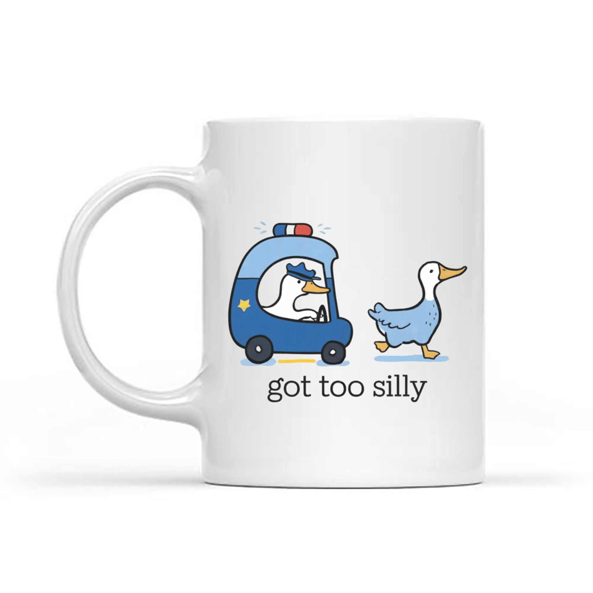 Goose Got Too Silly Police Joke Goose Funny Saying Pun Humor Mug