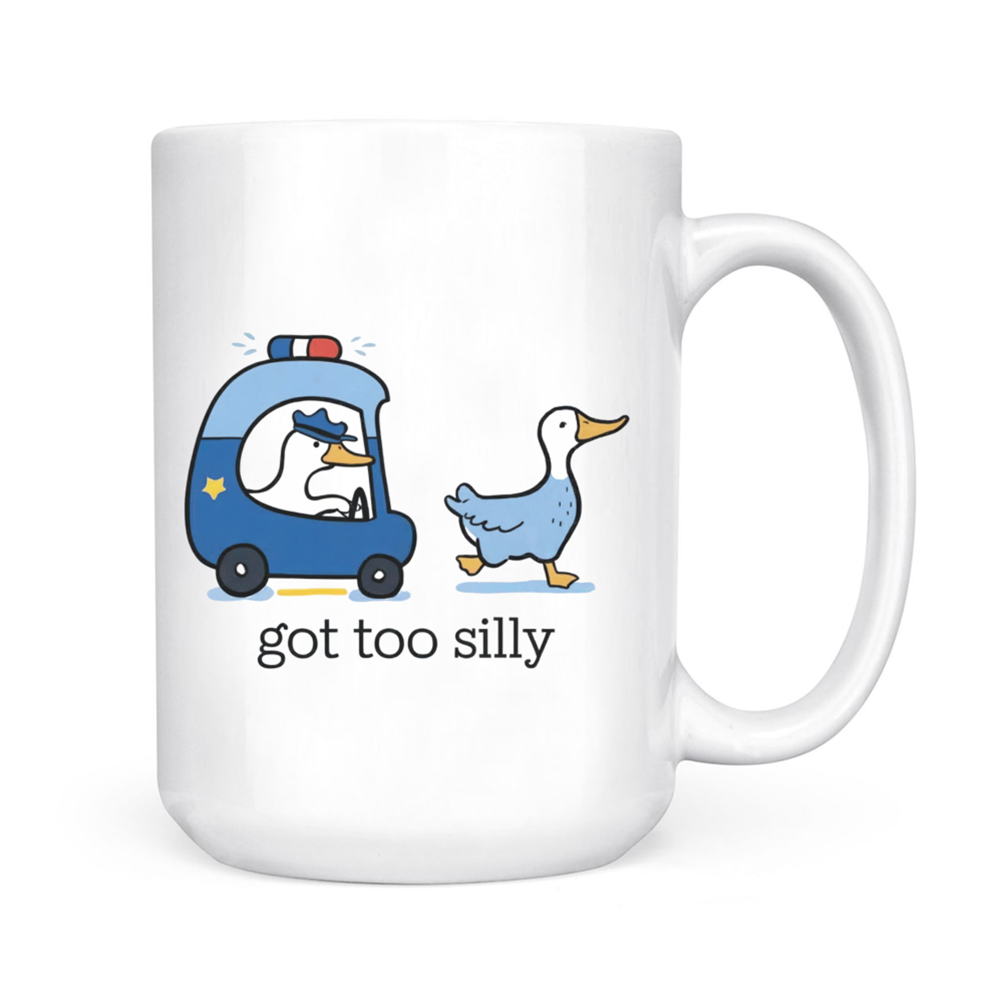Goose Got Too Silly Police Joke Goose Funny Saying Pun Humor Mug
