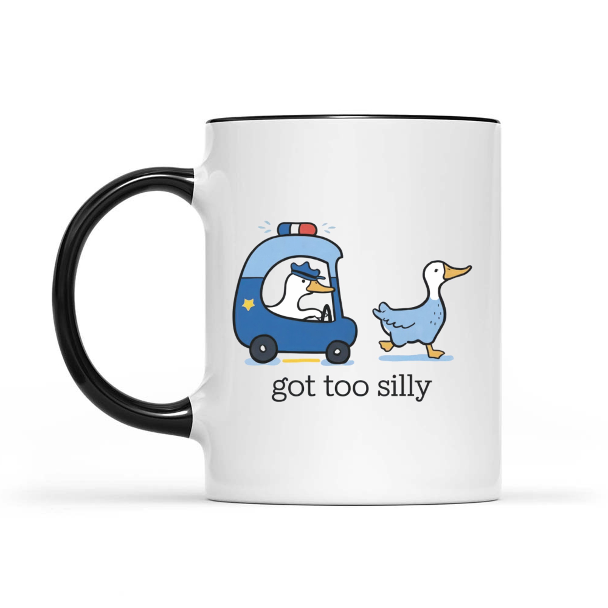 Goose Got Too Silly Police Joke Goose Funny Saying Pun Humor Mug