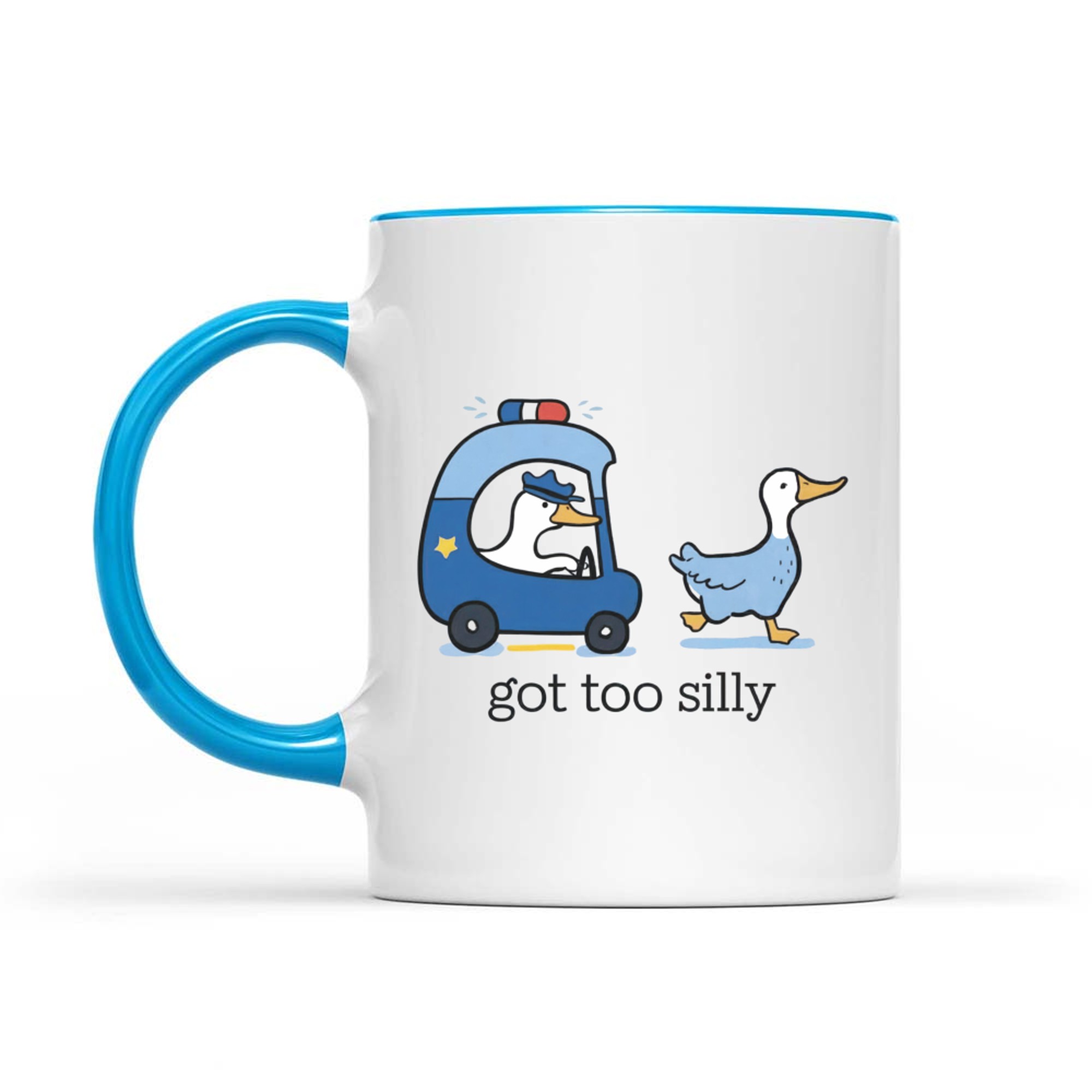 Goose Got Too Silly Police Joke Goose Funny Saying Pun Humor Mug