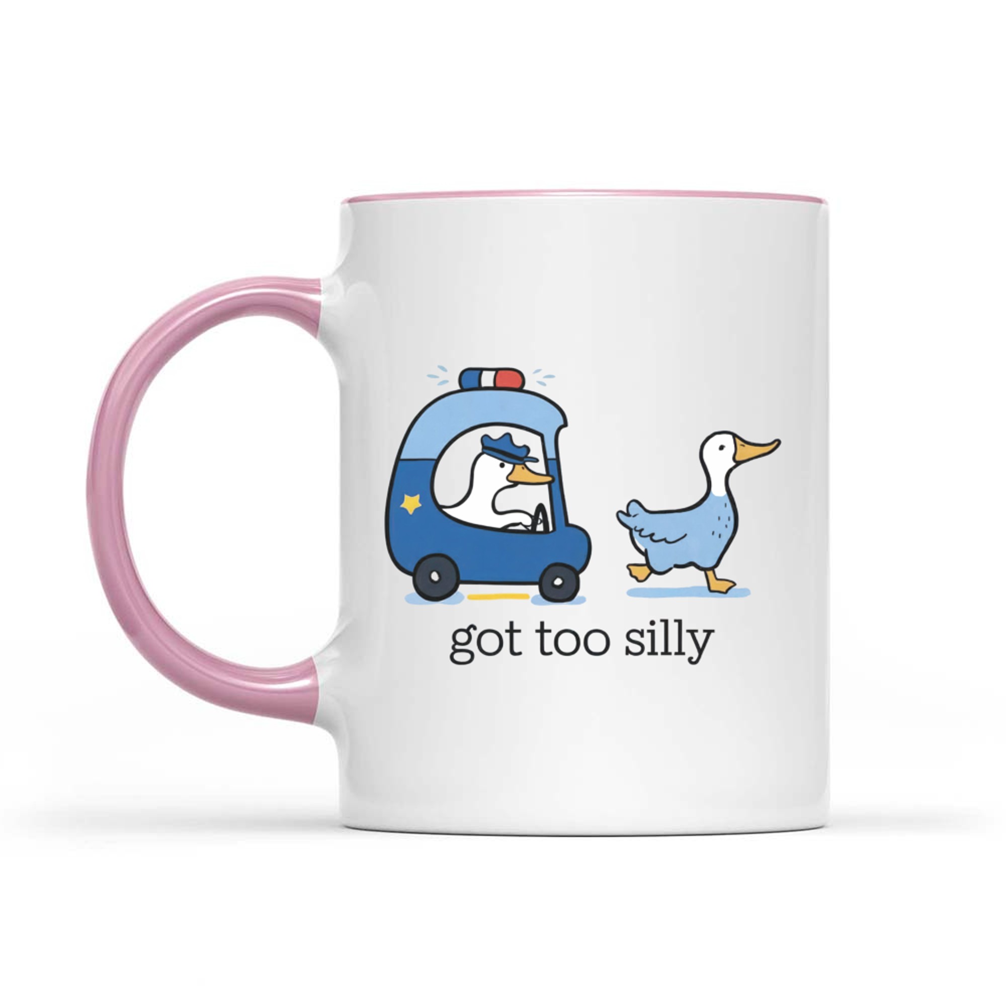 Goose Got Too Silly Police Joke Goose Funny Saying Pun Humor Mug