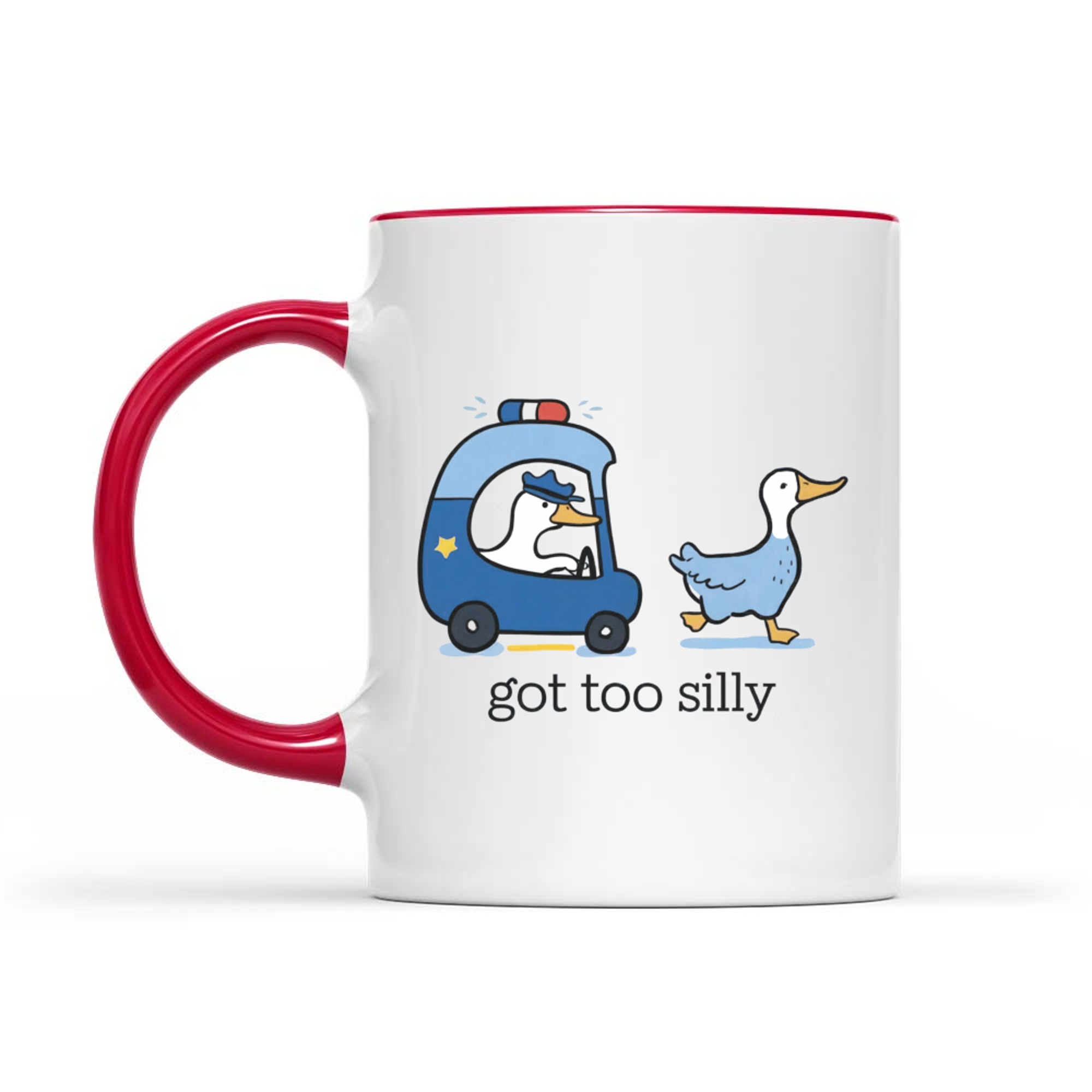 Goose Got Too Silly Police Joke Goose Funny Saying Pun Humor Mug