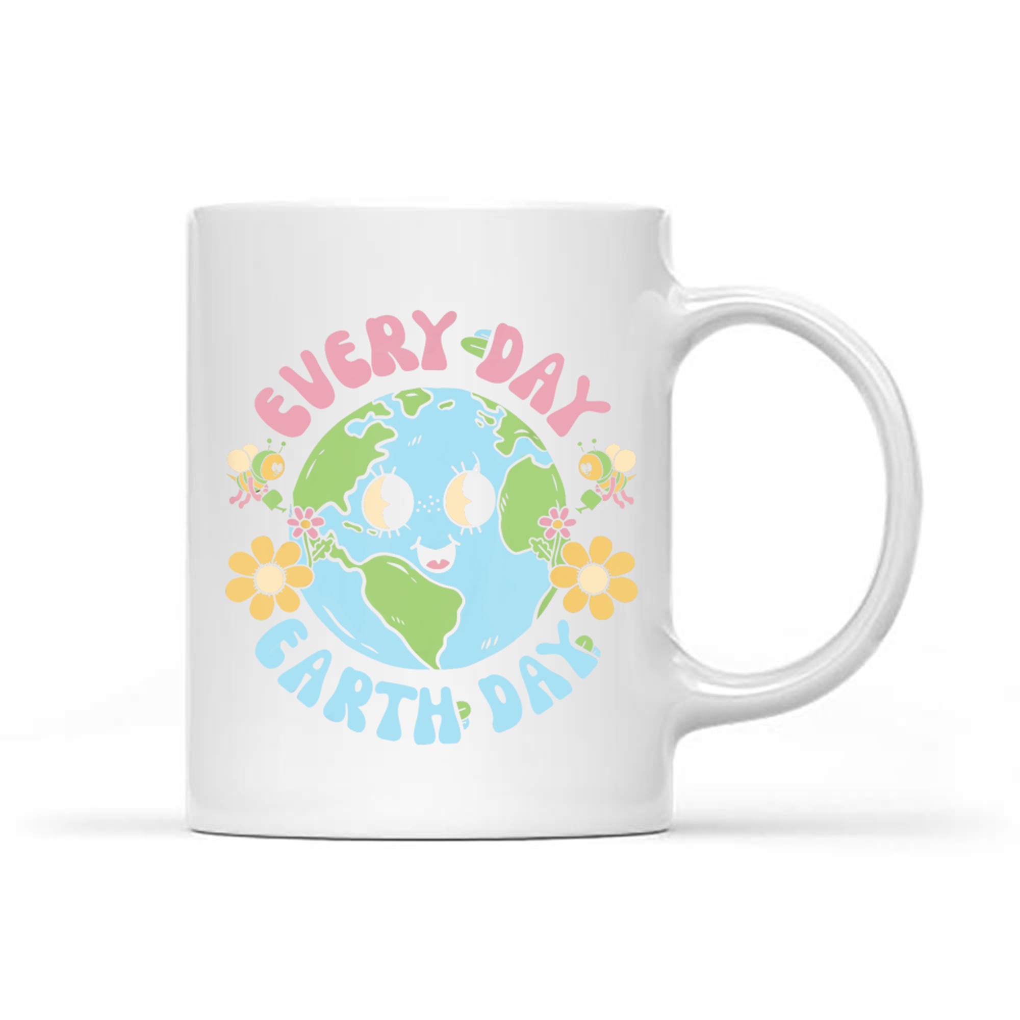 Groovy Earth Day Everyday Teacher Kids Happy Earth Day Mug