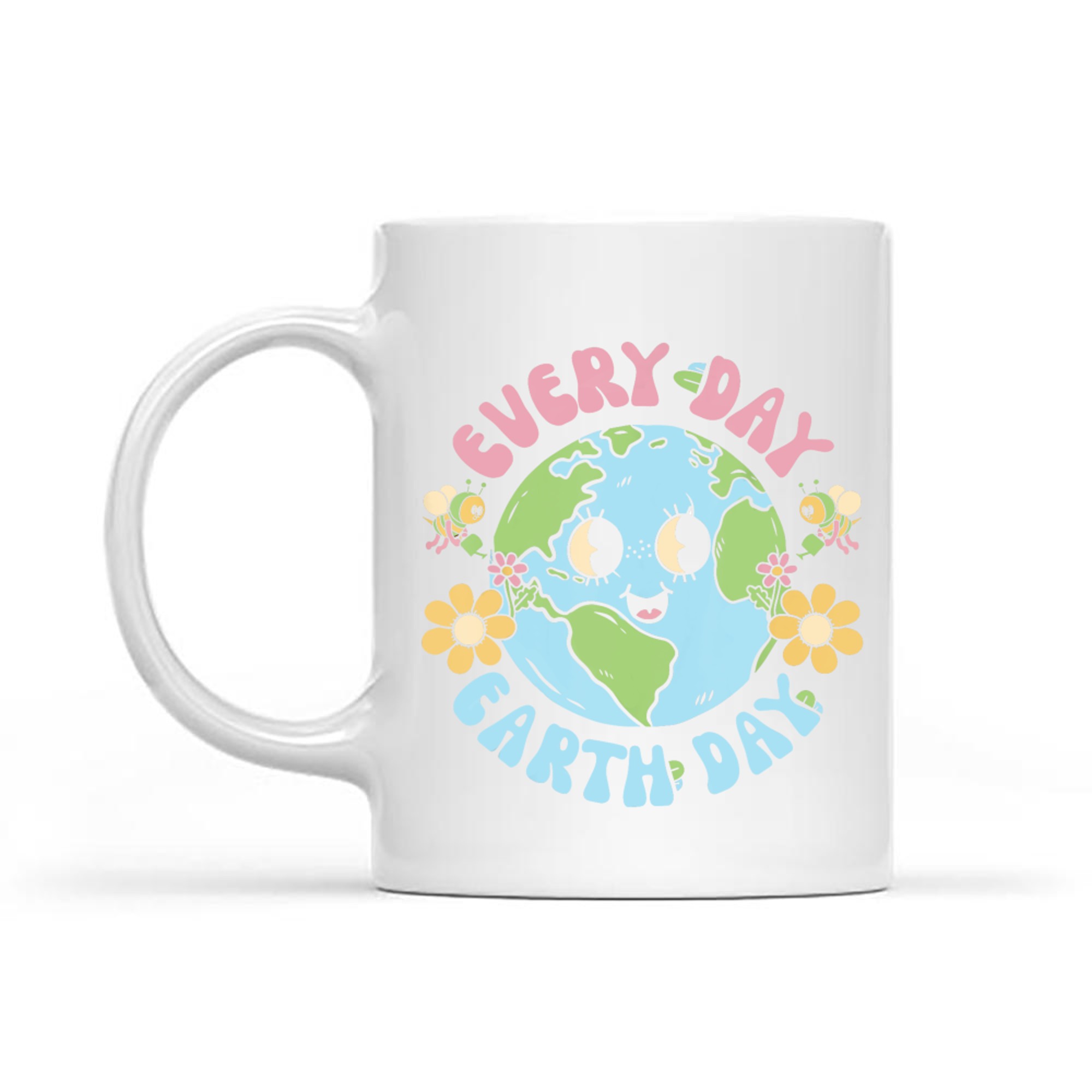 Groovy Earth Day Everyday Teacher Kids Happy Earth Day Mug