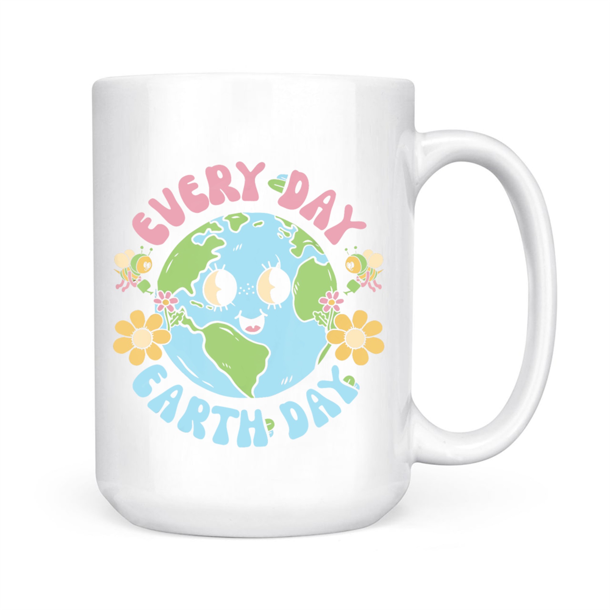 Groovy Earth Day Everyday Teacher Kids Happy Earth Day Mug