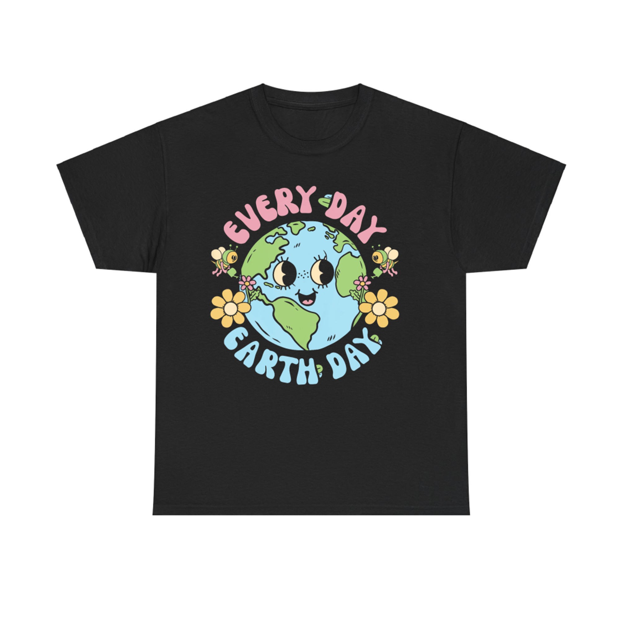 Groovy Earth Day Everyday Teacher Kids Happy Earth Day T-Shirt