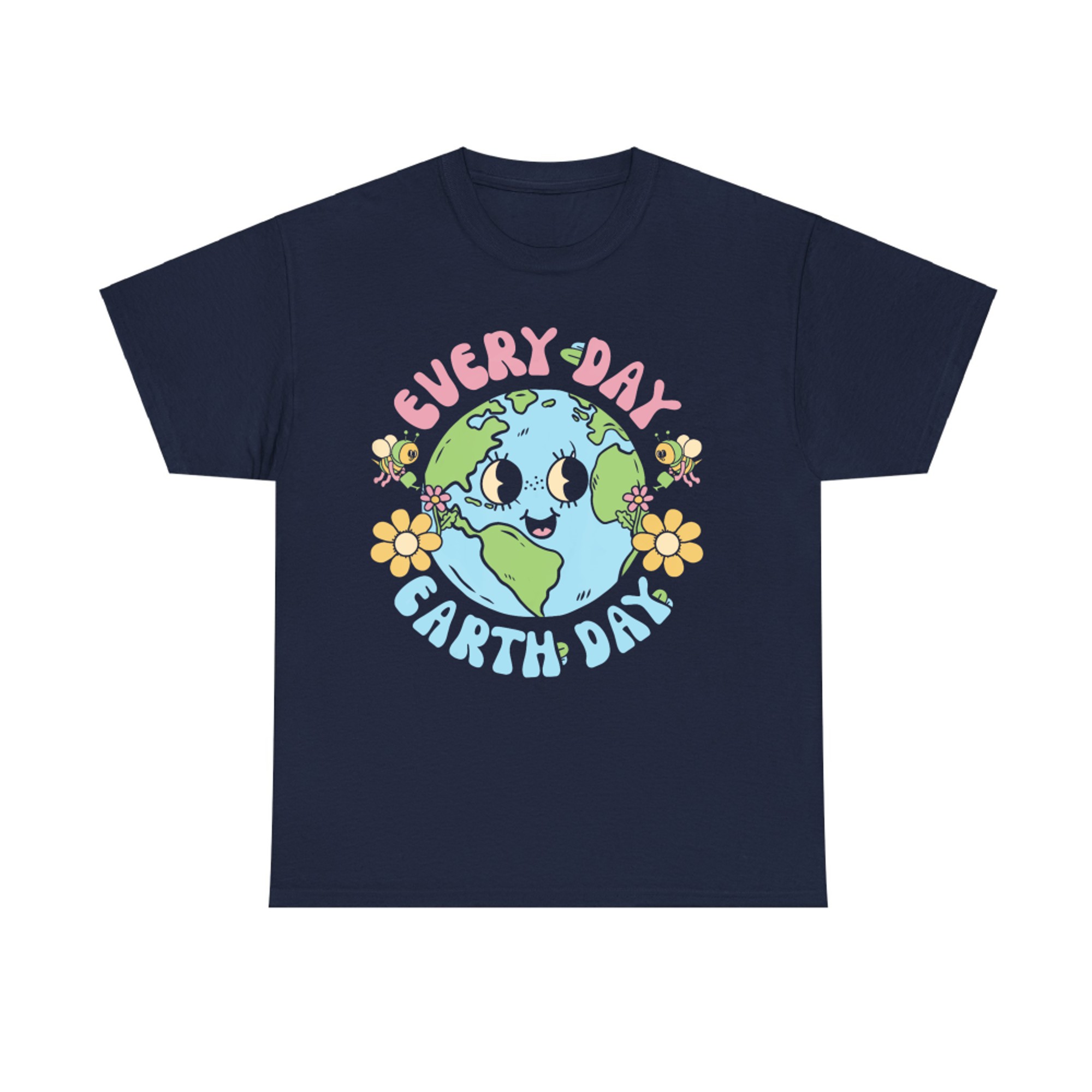 Groovy Earth Day Everyday Teacher Kids Happy Earth Day T-Shirt