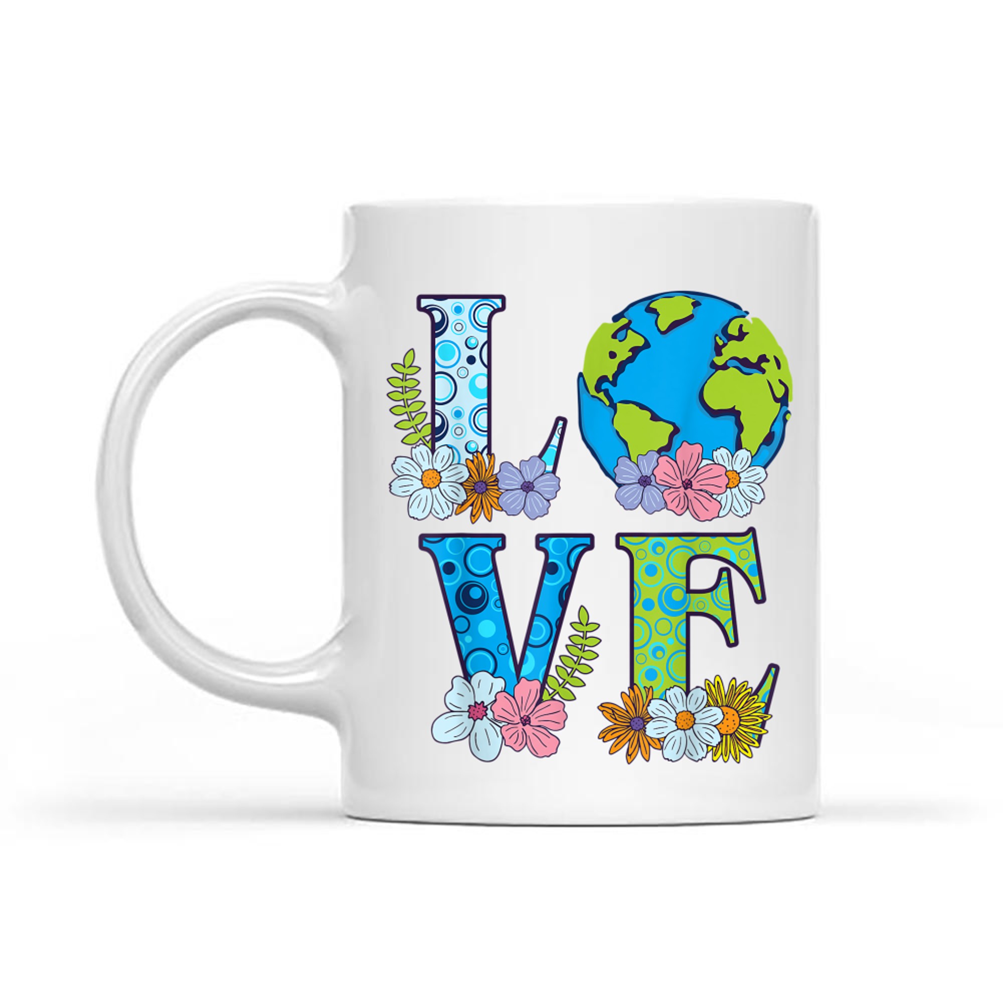 Happy Earth Day Birthday Save Nature Love Girl Environment Mug