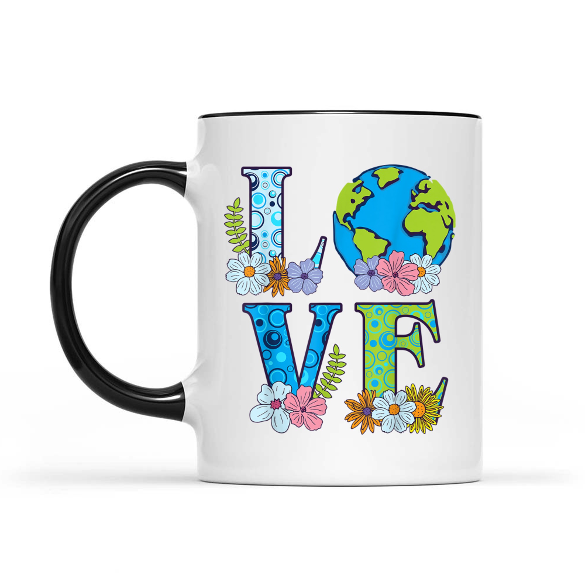 Happy Earth Day Birthday Save Nature Love Girl Environment Mug