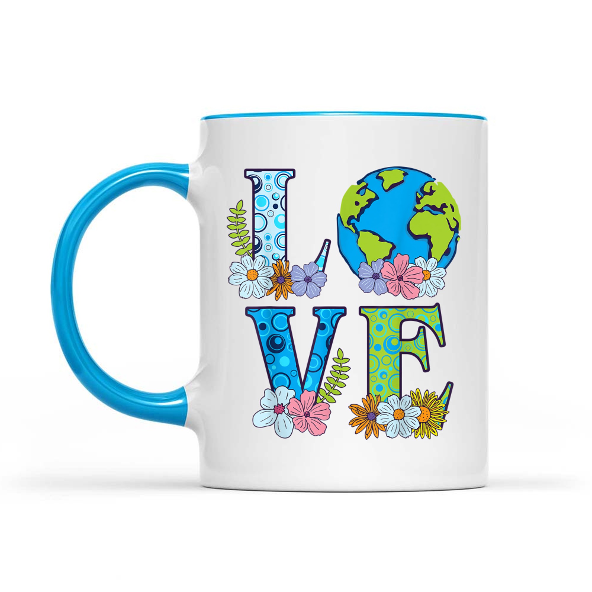 Happy Earth Day Birthday Save Nature Love Girl Environment Mug