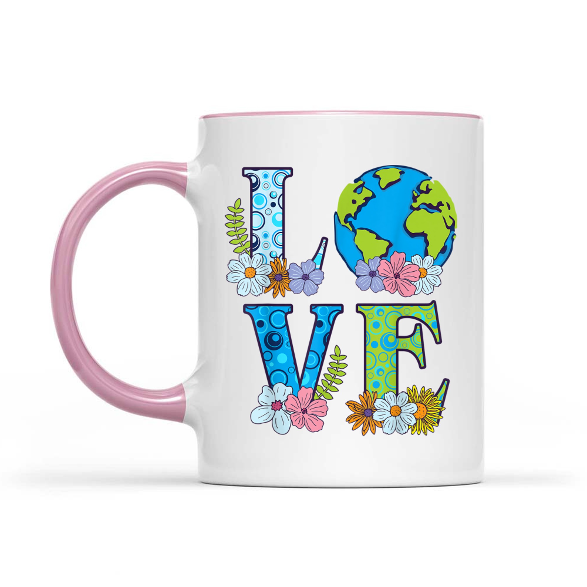 Happy Earth Day Birthday Save Nature Love Girl Environment Mug