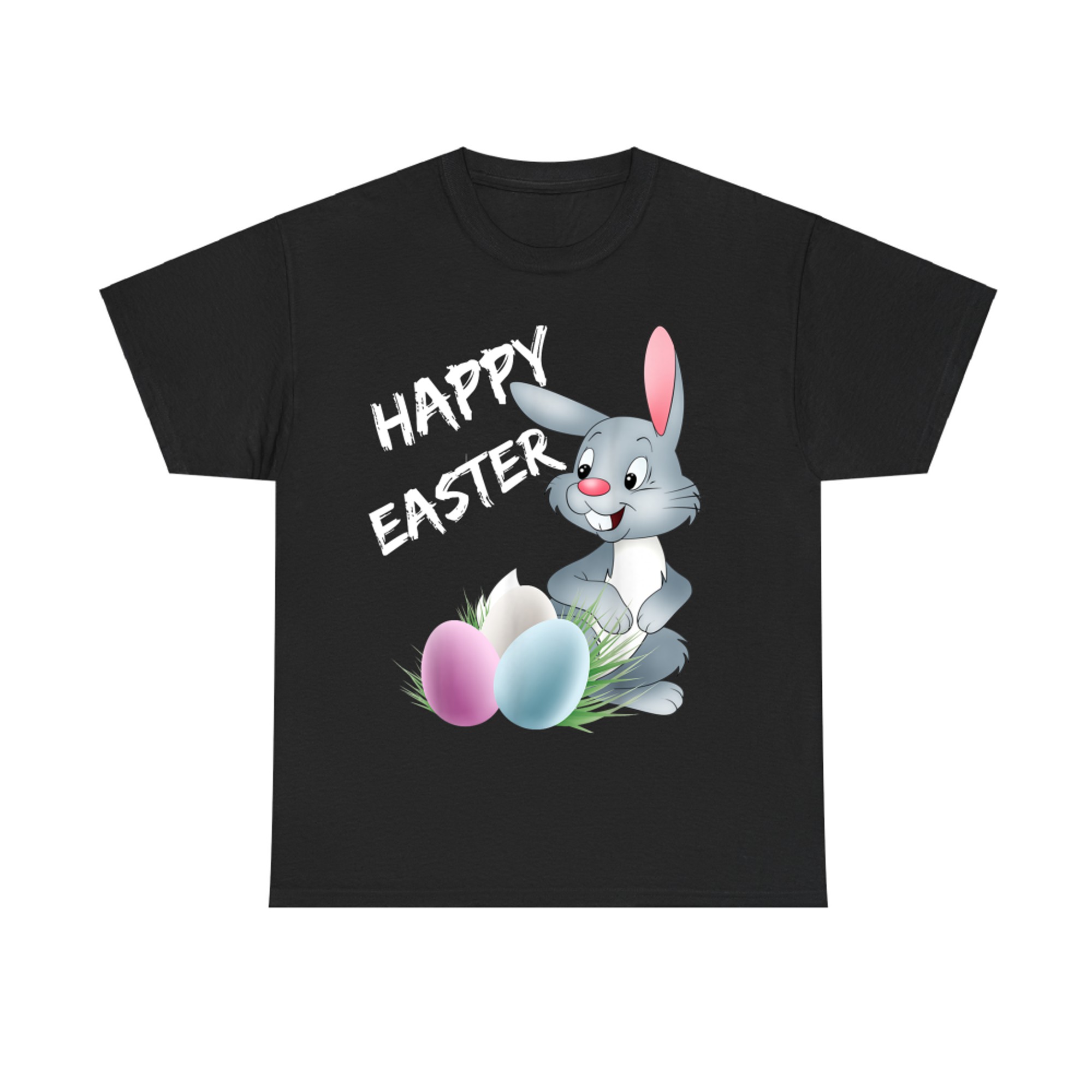Happy Easter Cute Easter Bunny With Colorful Eggs T-Shirt