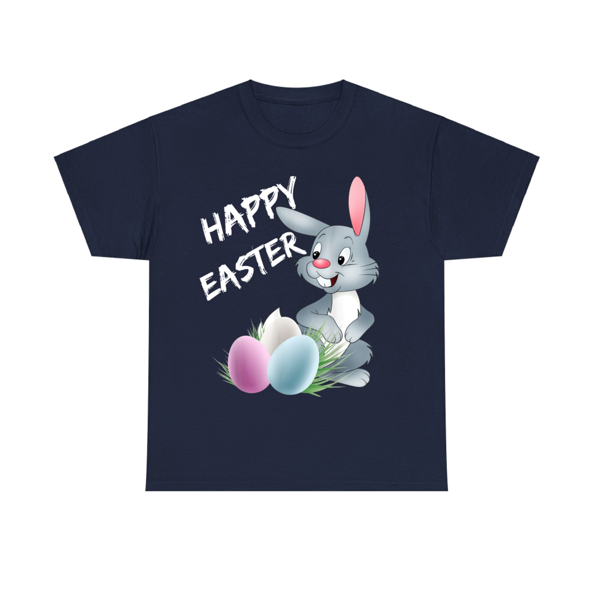 Happy Easter Cute Easter Bunny With Colorful Eggs T-Shirt