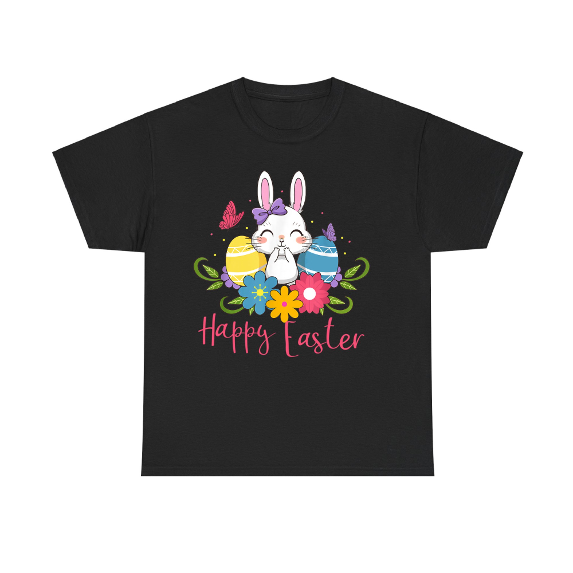 Happy Easter Cute Rabbit Bunny Spring Easter Egg Hunt Sunday T-Shirt