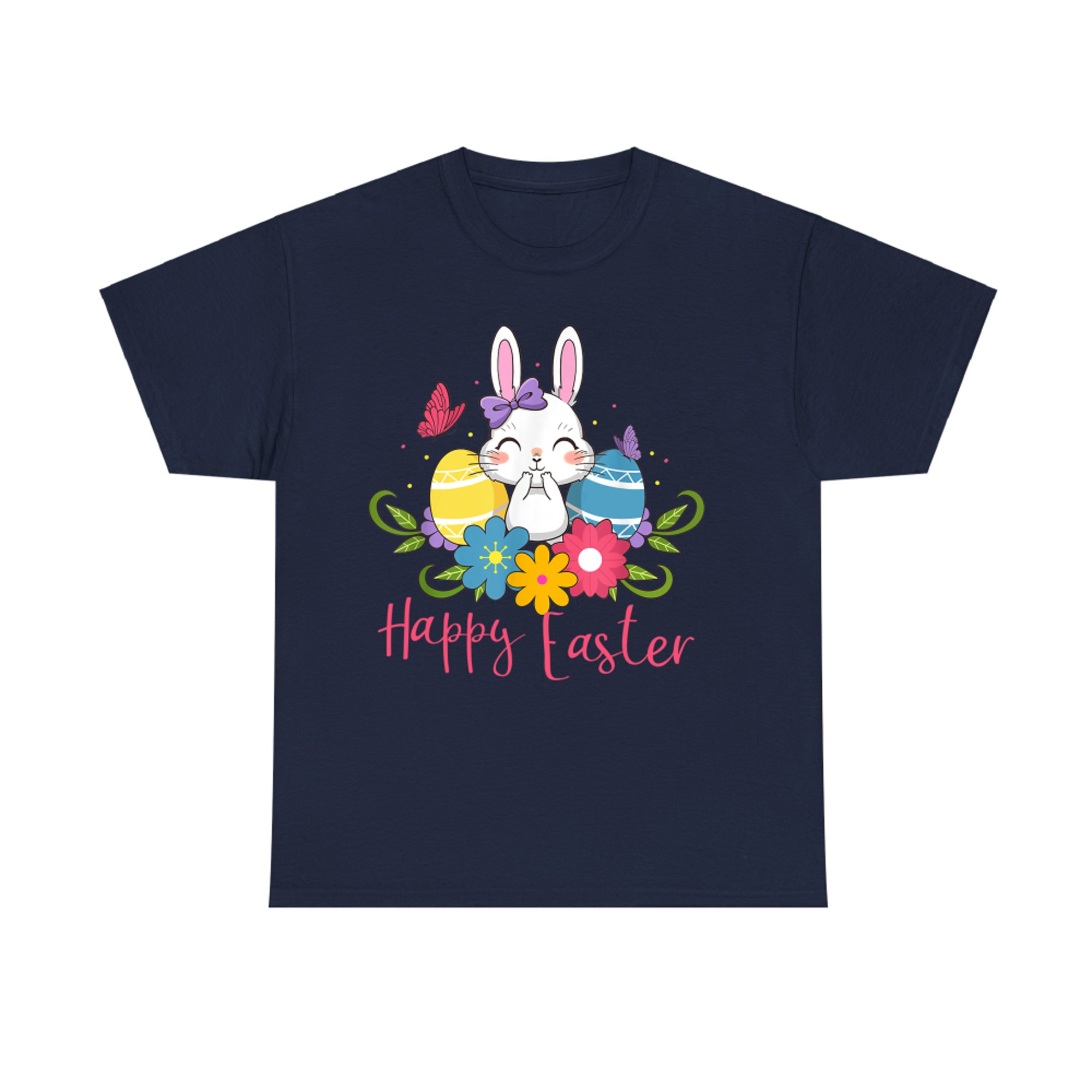 Happy Easter Cute Rabbit Bunny Spring Easter Egg Hunt Sunday T-Shirt