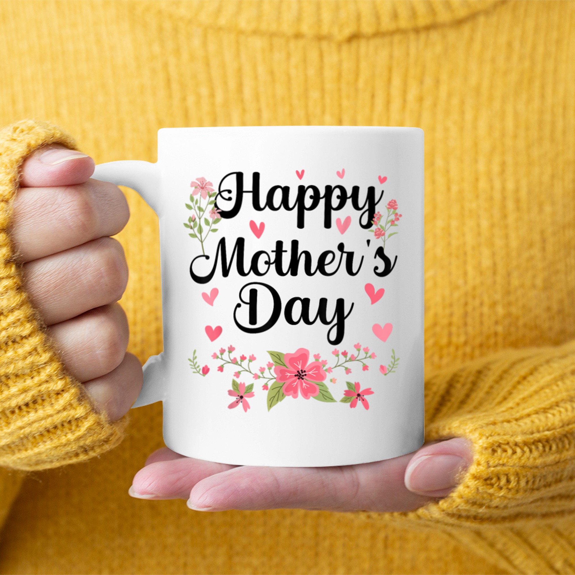 Happy Mother's Day Mommy Cute Floral Women Mom Grandma Mug