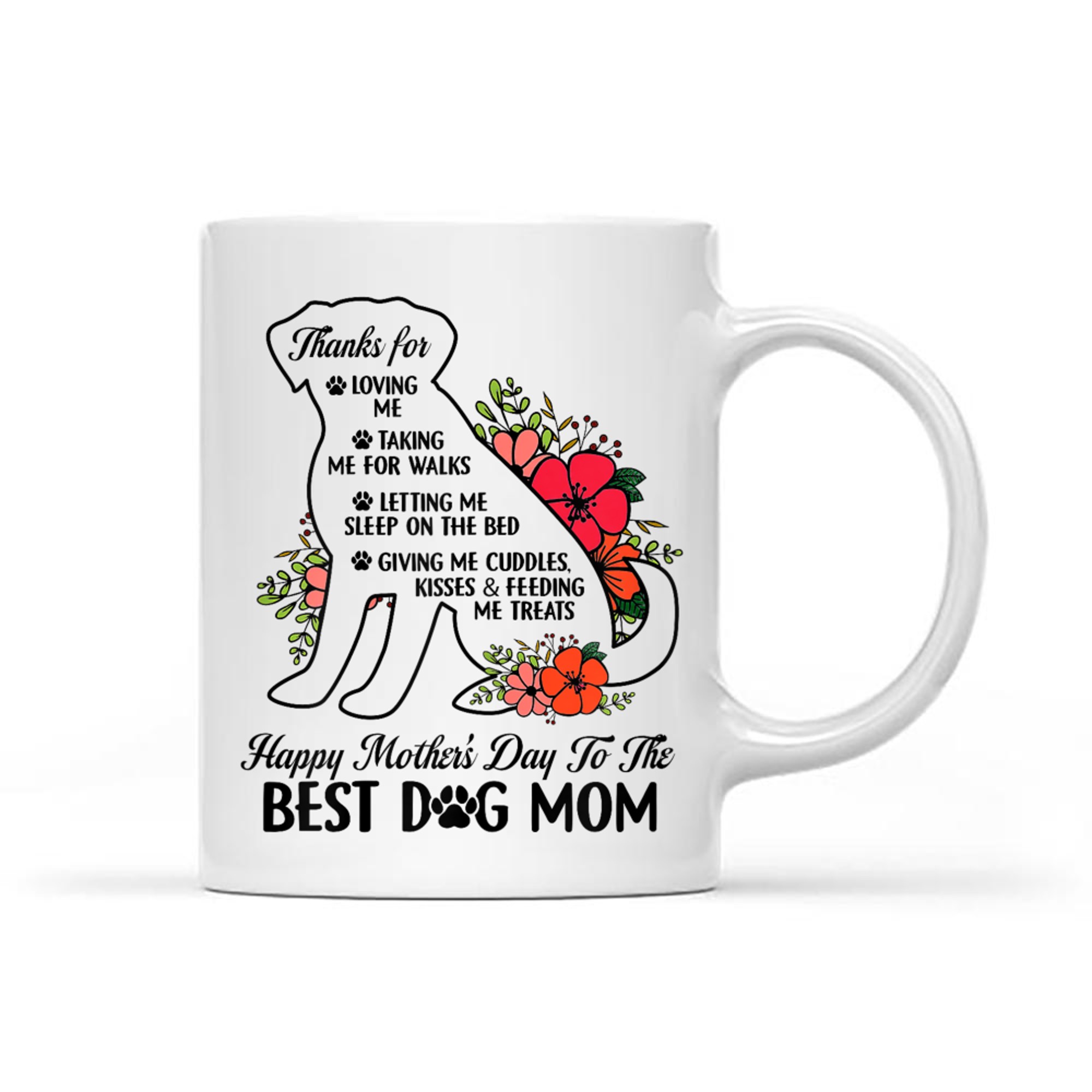 Happy Mother's Day To The Best Dog Mom Mothers Day Mug
