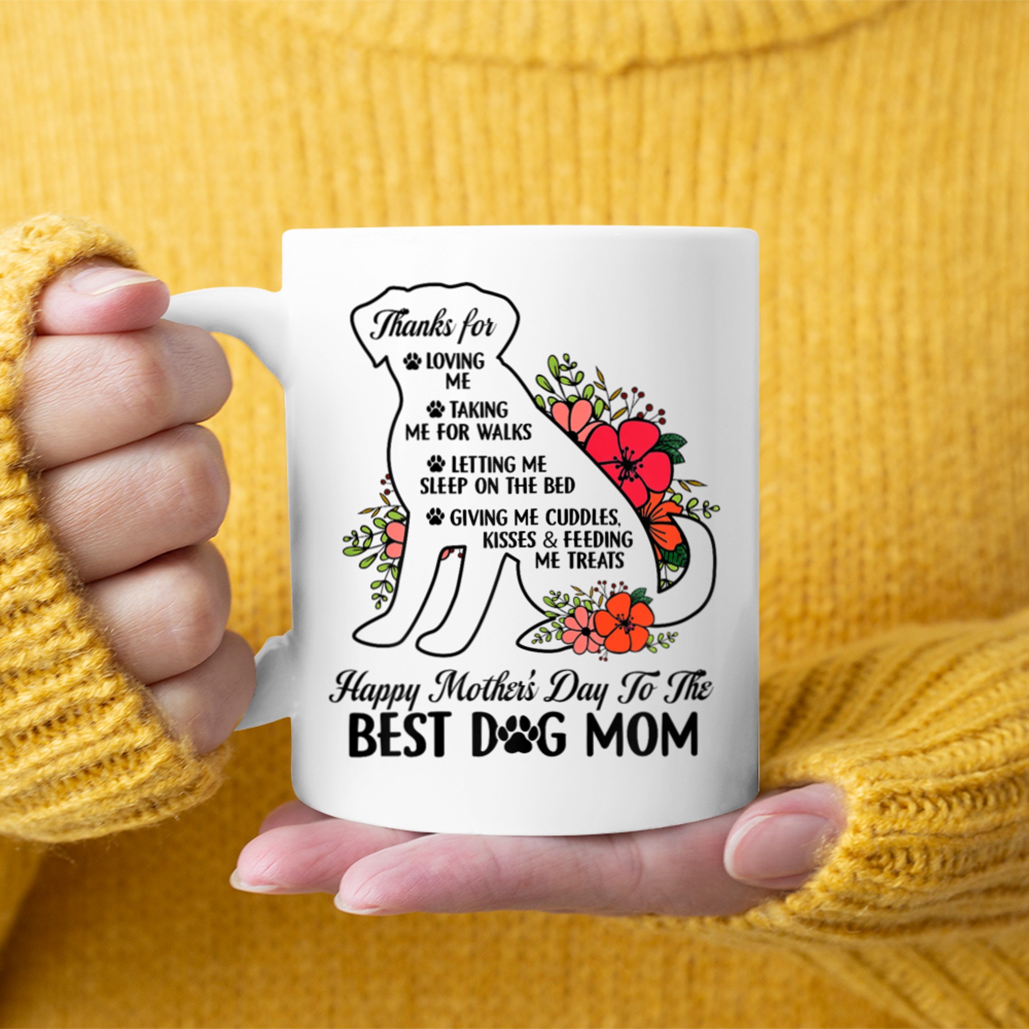 Happy Mother's Day To The Best Dog Mom Mothers Day Mug