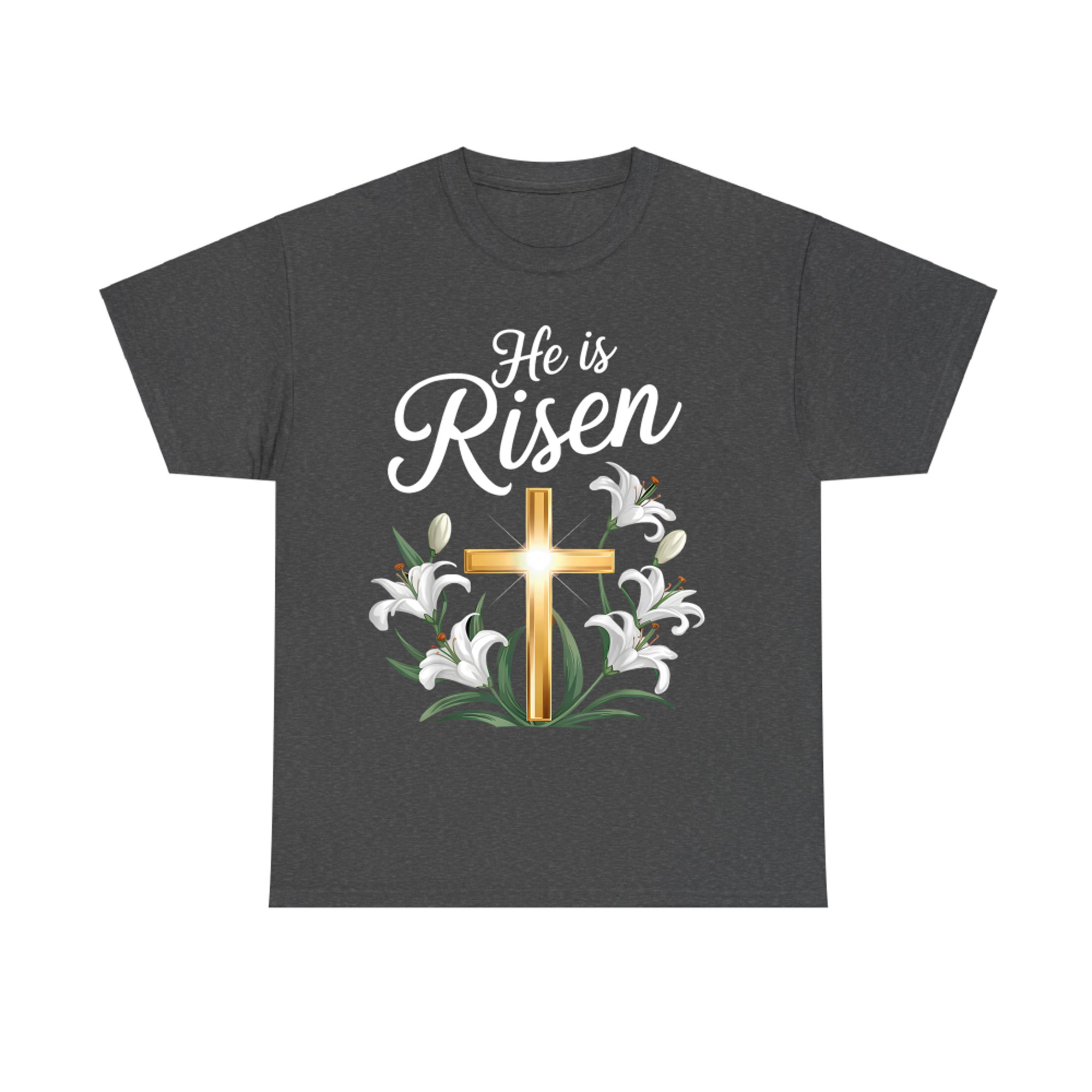 He Is Risen Christian Easter Cross T-Shirt