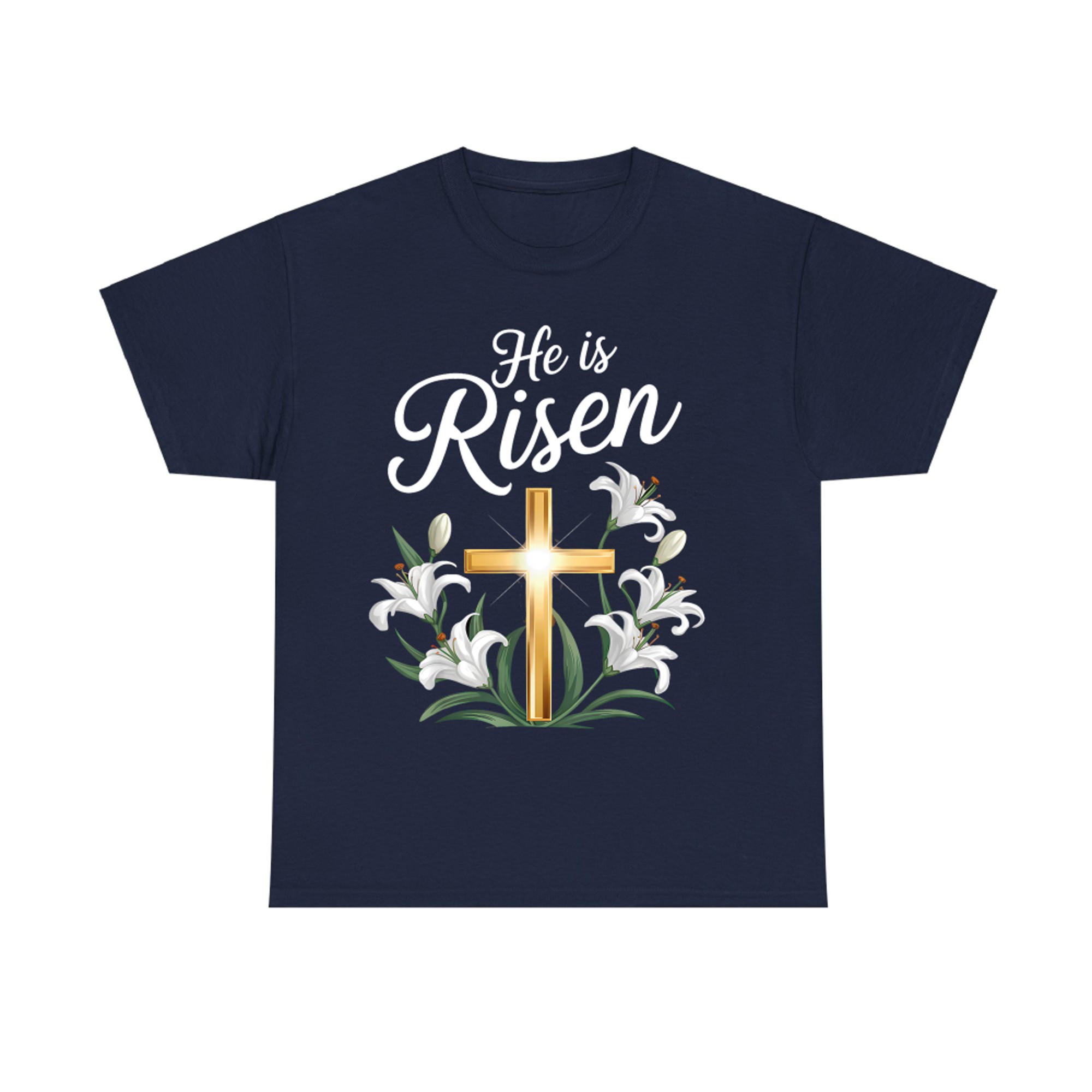 He Is Risen Christian Easter Cross T-Shirt