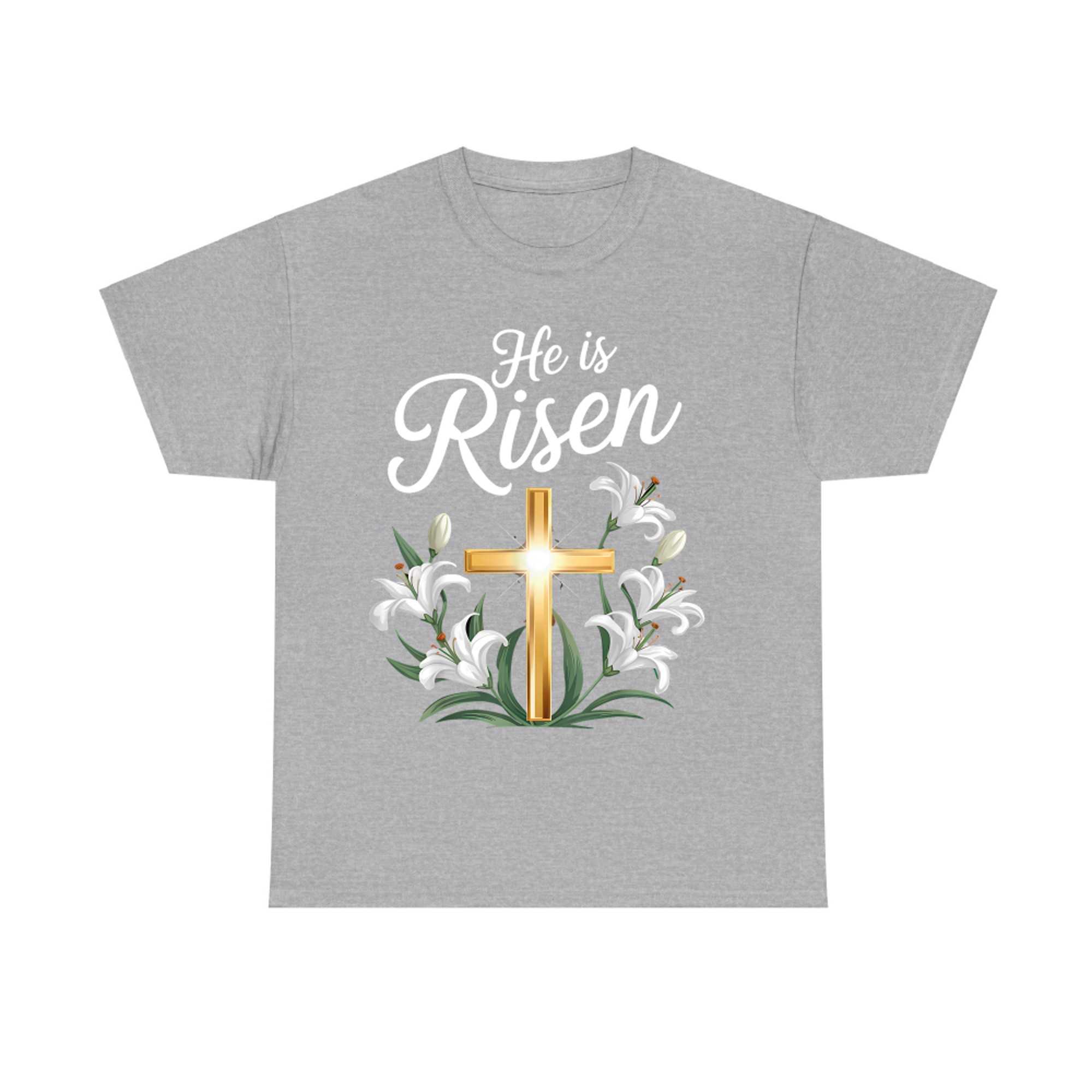 He Is Risen Christian Easter Cross T-Shirt