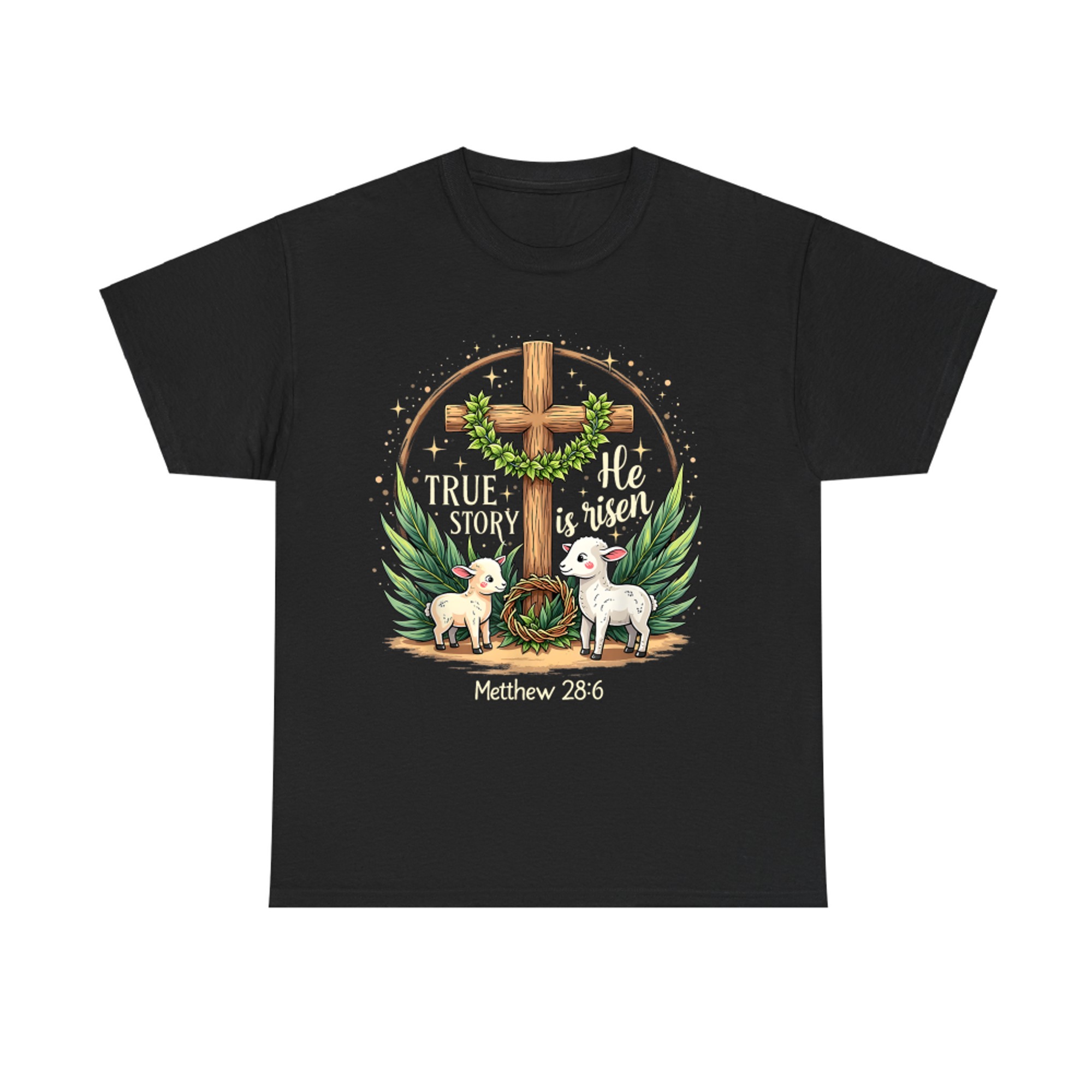 He Is Risen True Story Easter Coquette Vintage Christian T-Shirt