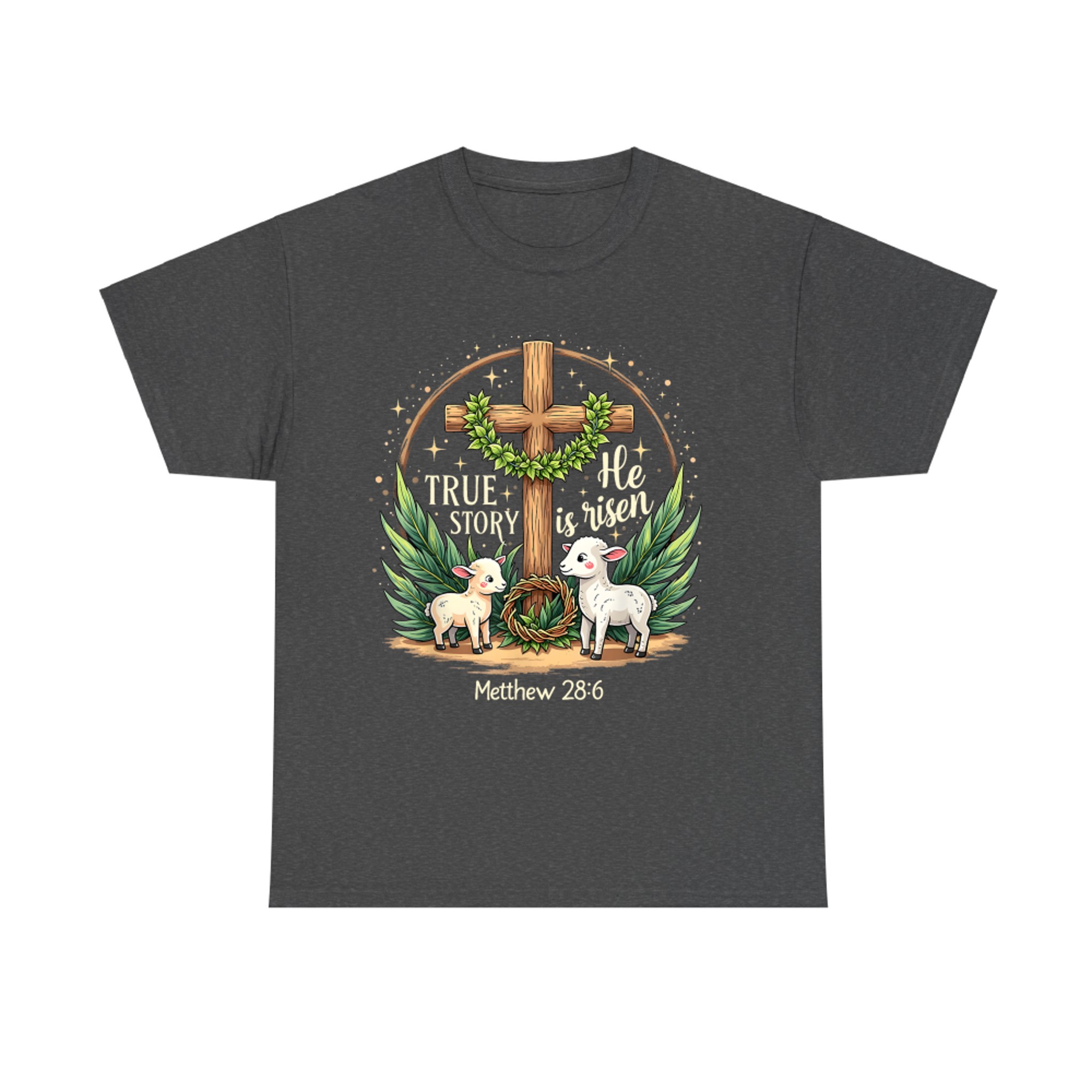 He Is Risen True Story Easter Coquette Vintage Christian T-Shirt