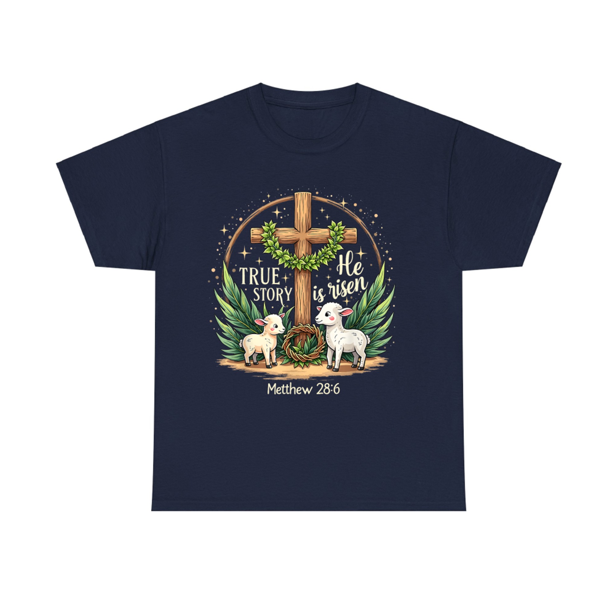 He Is Risen True Story Easter Coquette Vintage Christian T-Shirt