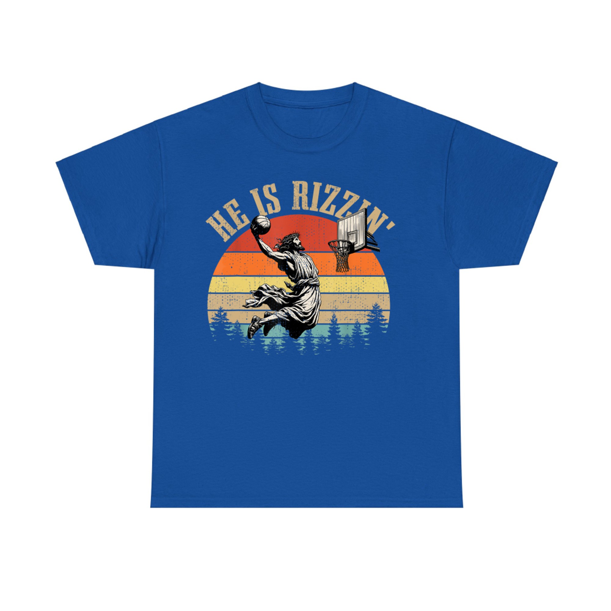 He Is Rizzin Easter Jesus Christian Basketball Good Friday T-Shirt