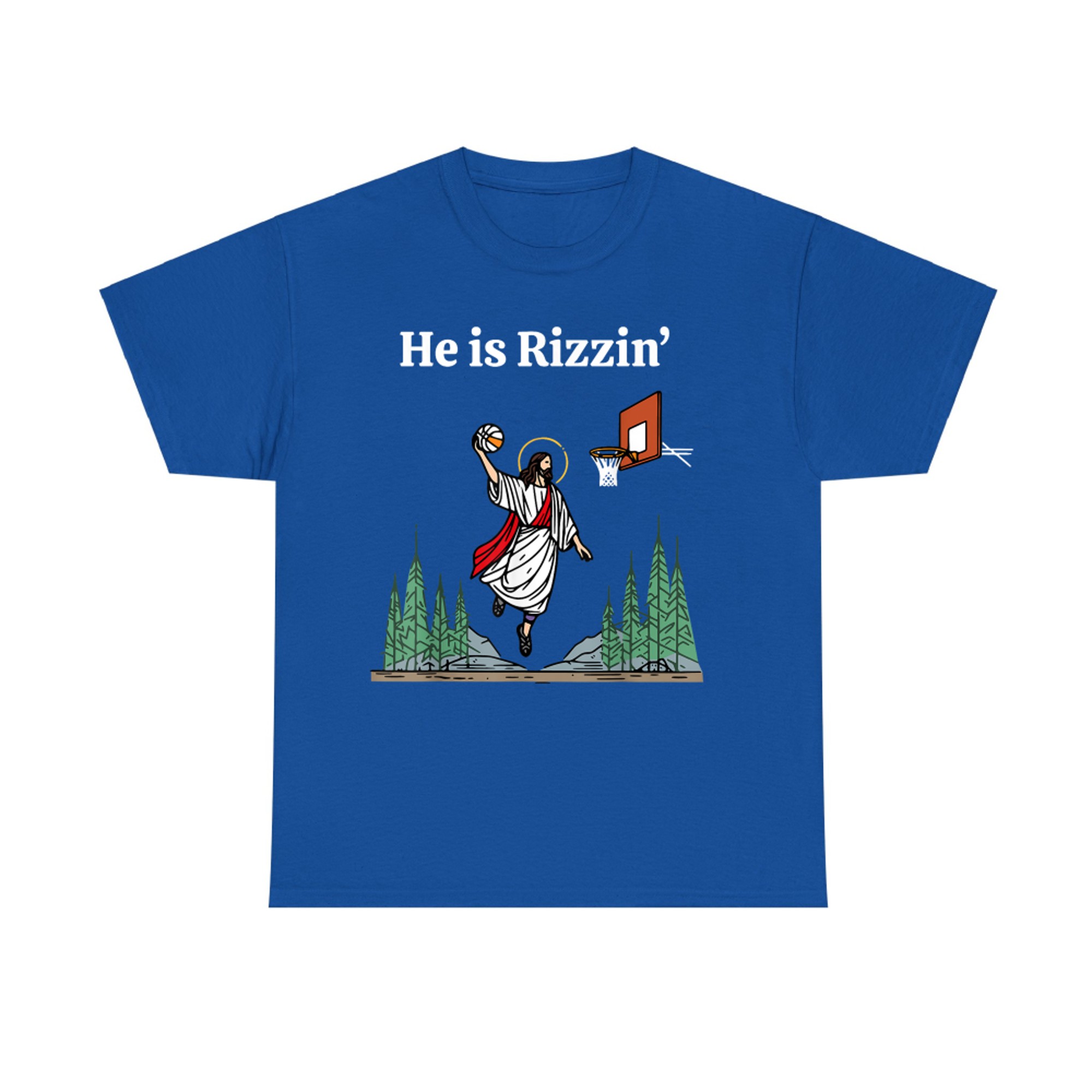 He Is Rizzin' Jesus Basketball Christian Good Friday Easter T-Shirt