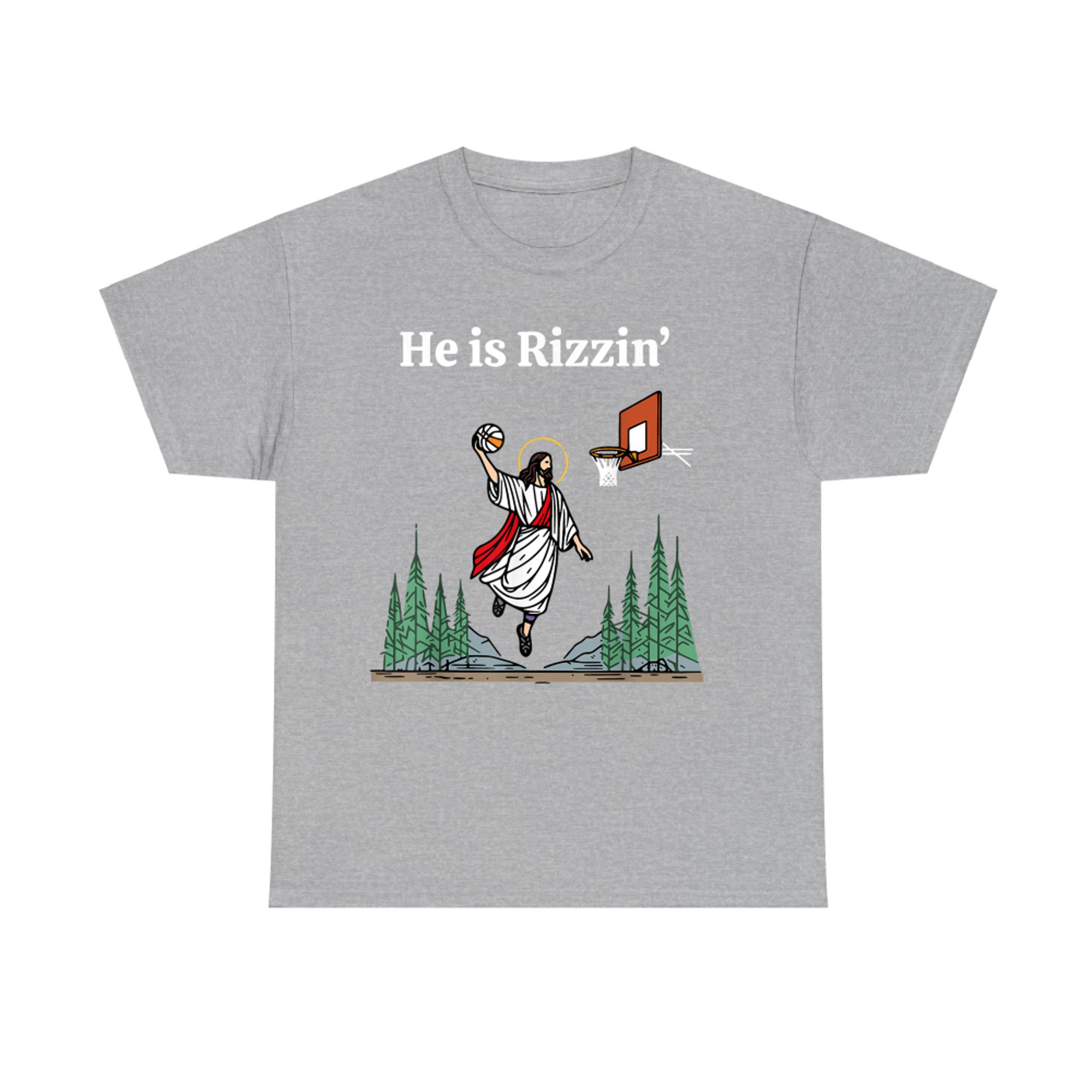He Is Rizzin' Jesus Basketball Christian Good Friday Easter T-Shirt