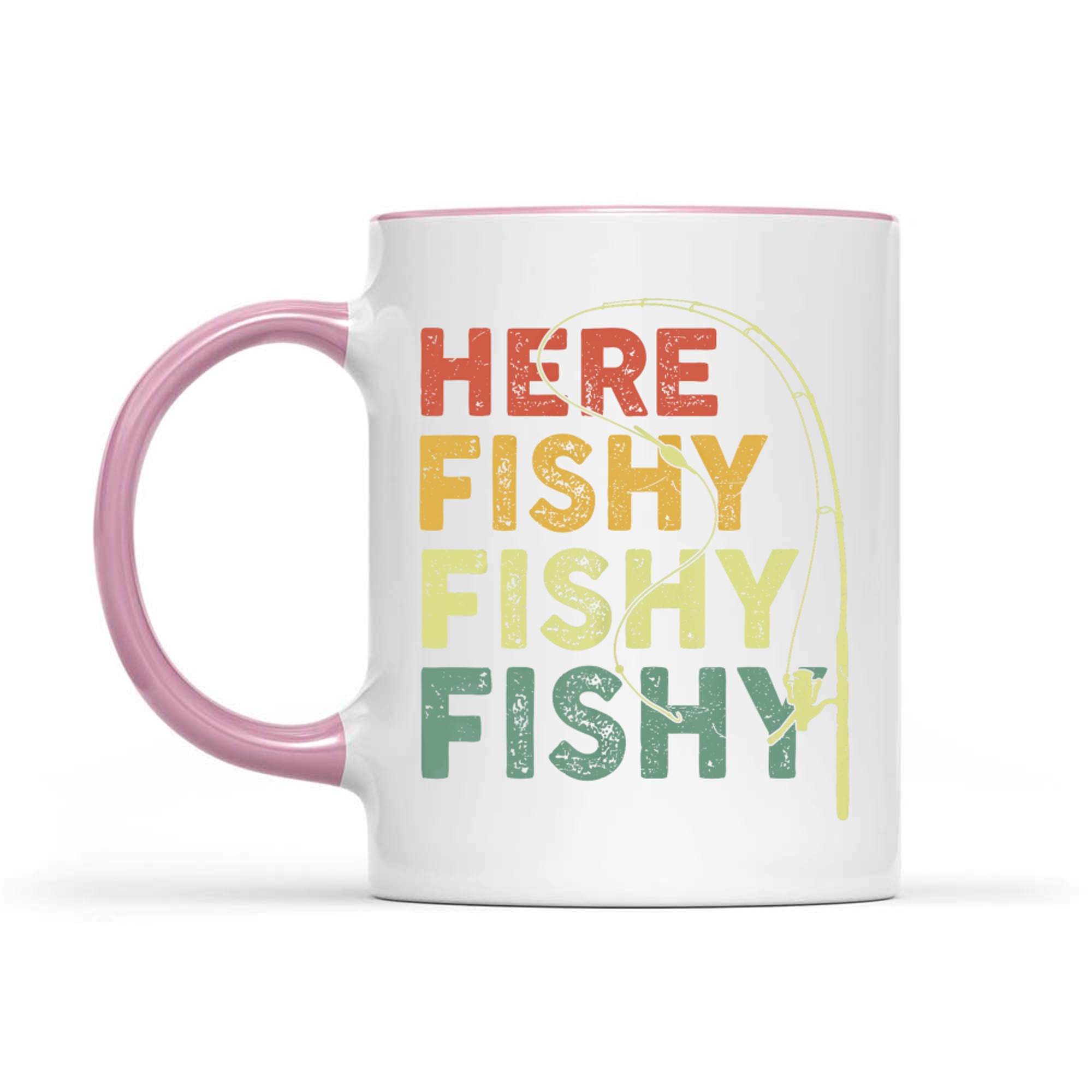 Here-Fishy Funny Fishing Bass Fish Dad Mug