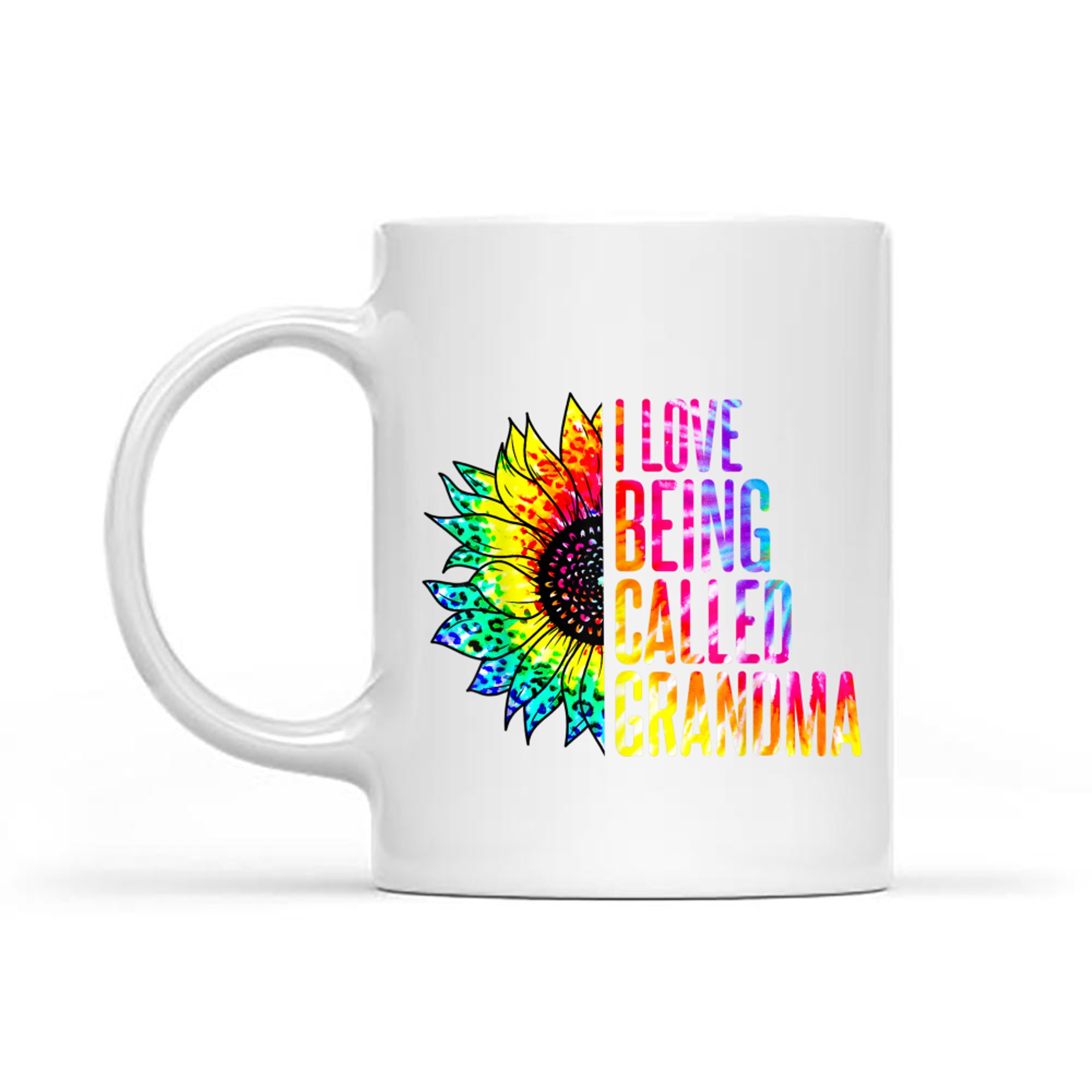 I Love Being Called Grandma Sunflower Tie Dye Mother's Day Mug