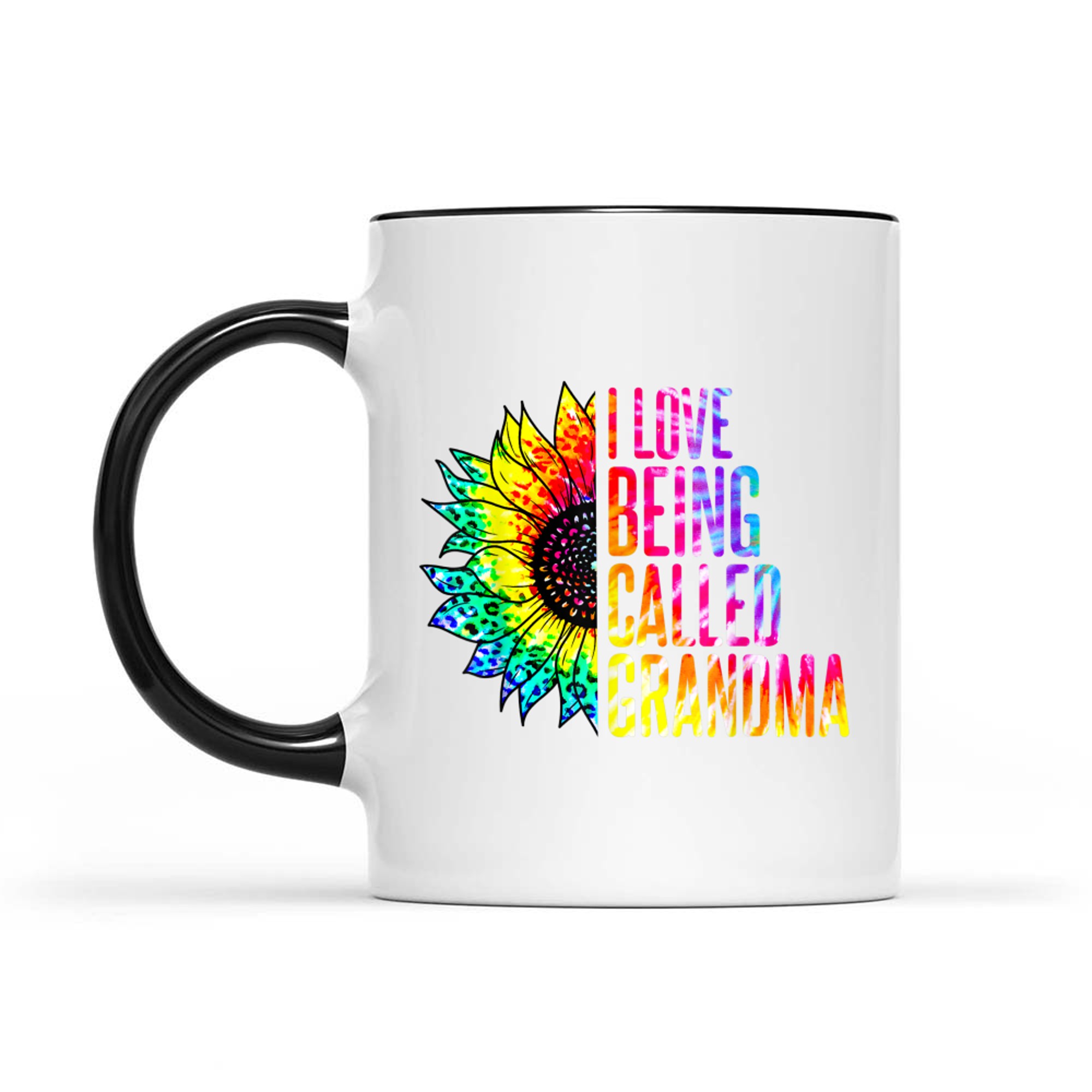 I Love Being Called Grandma Sunflower Tie Dye Mother's Day Mug