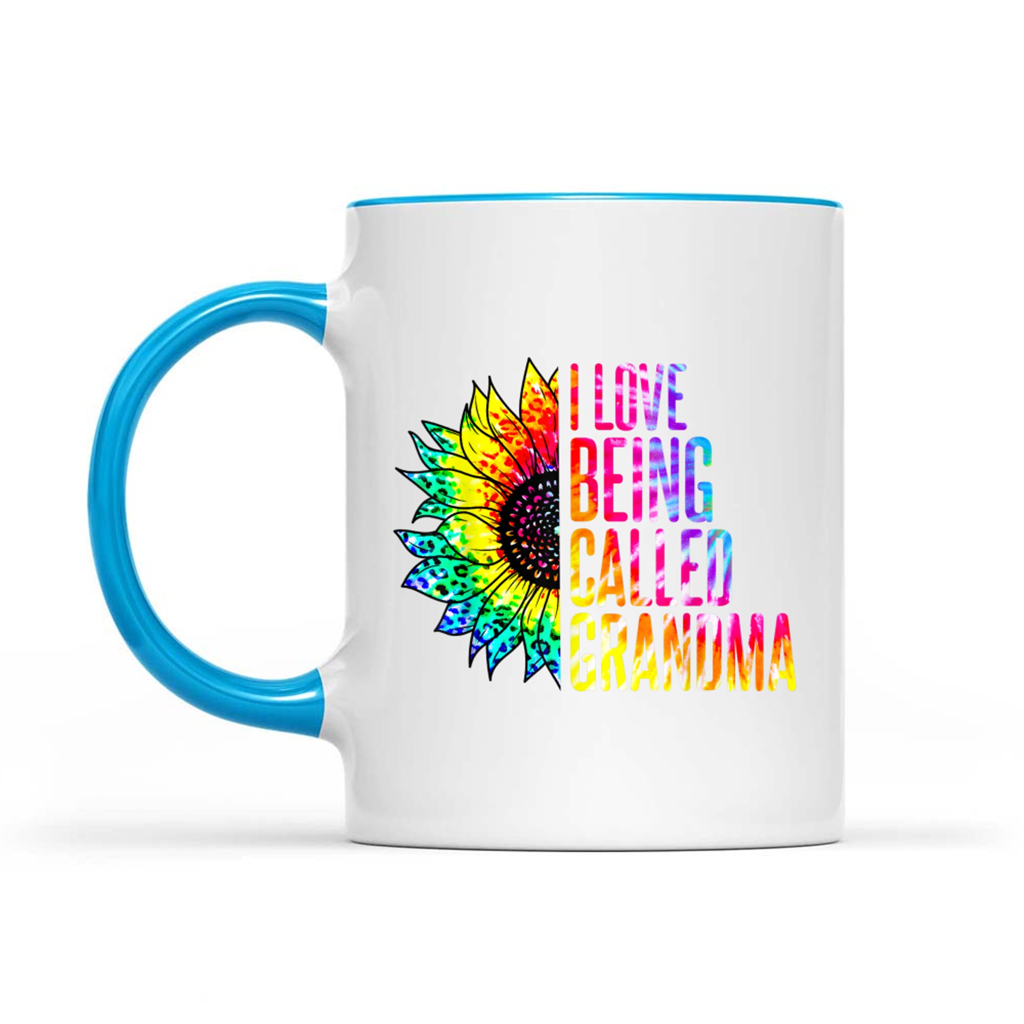 I Love Being Called Grandma Sunflower Tie Dye Mother's Day Mug