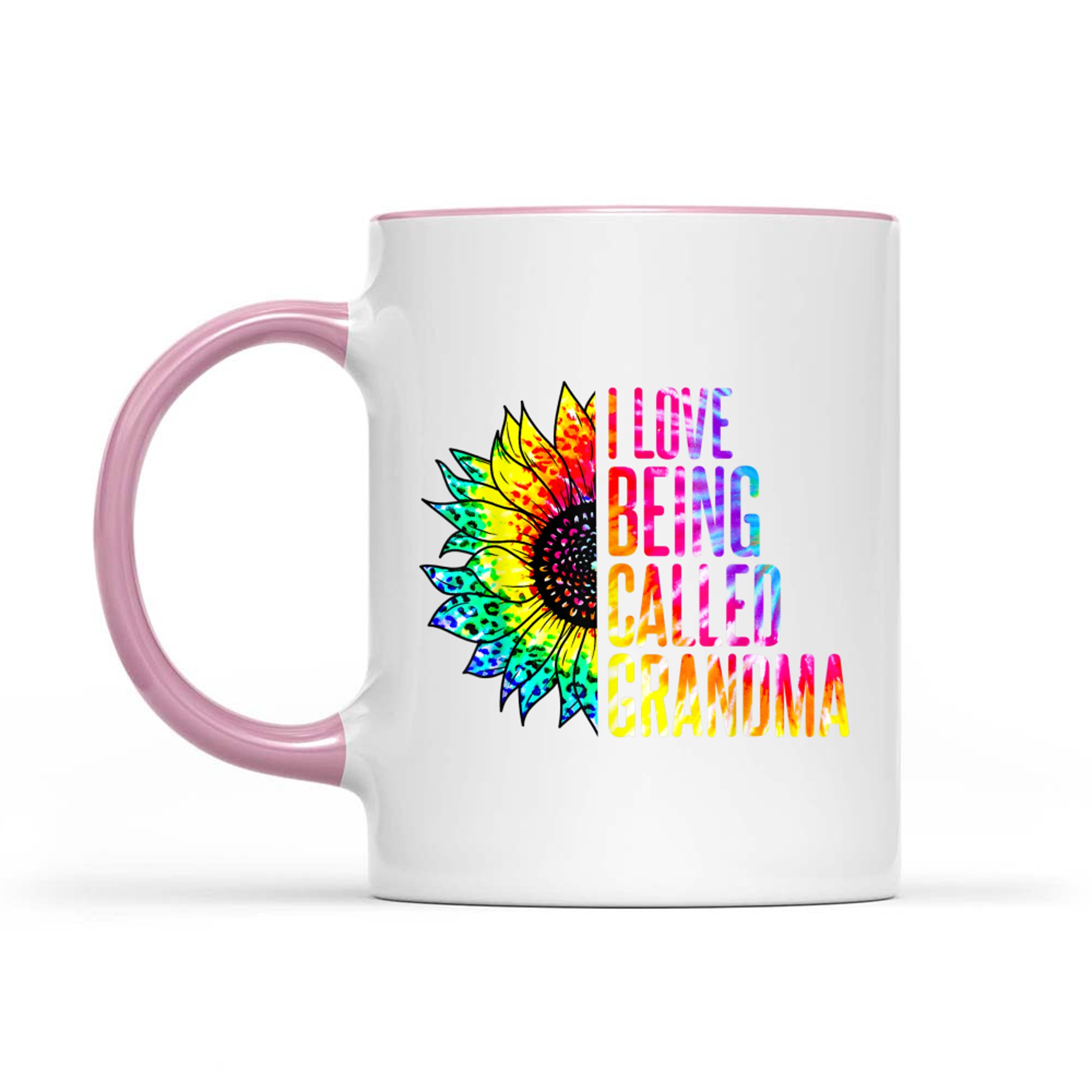 I Love Being Called Grandma Sunflower Tie Dye Mother's Day Mug