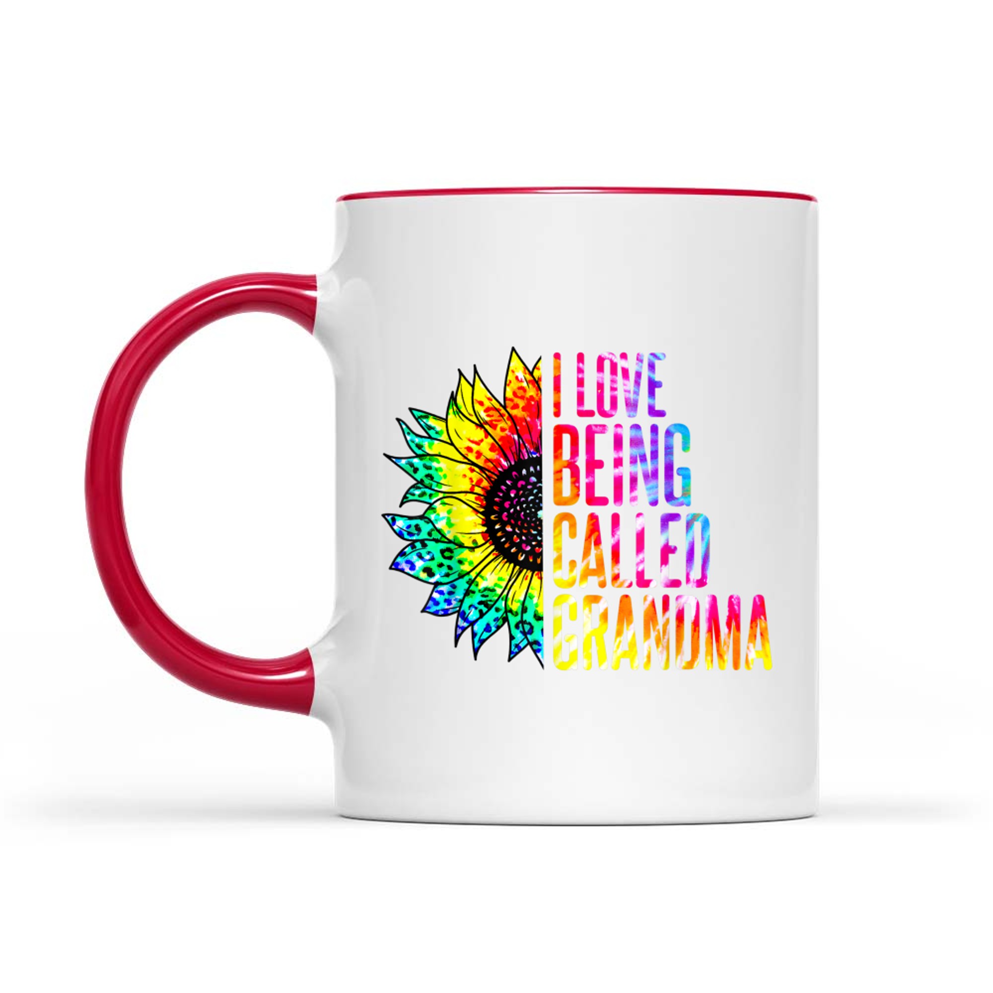 I Love Being Called Grandma Sunflower Tie Dye Mother's Day Mug